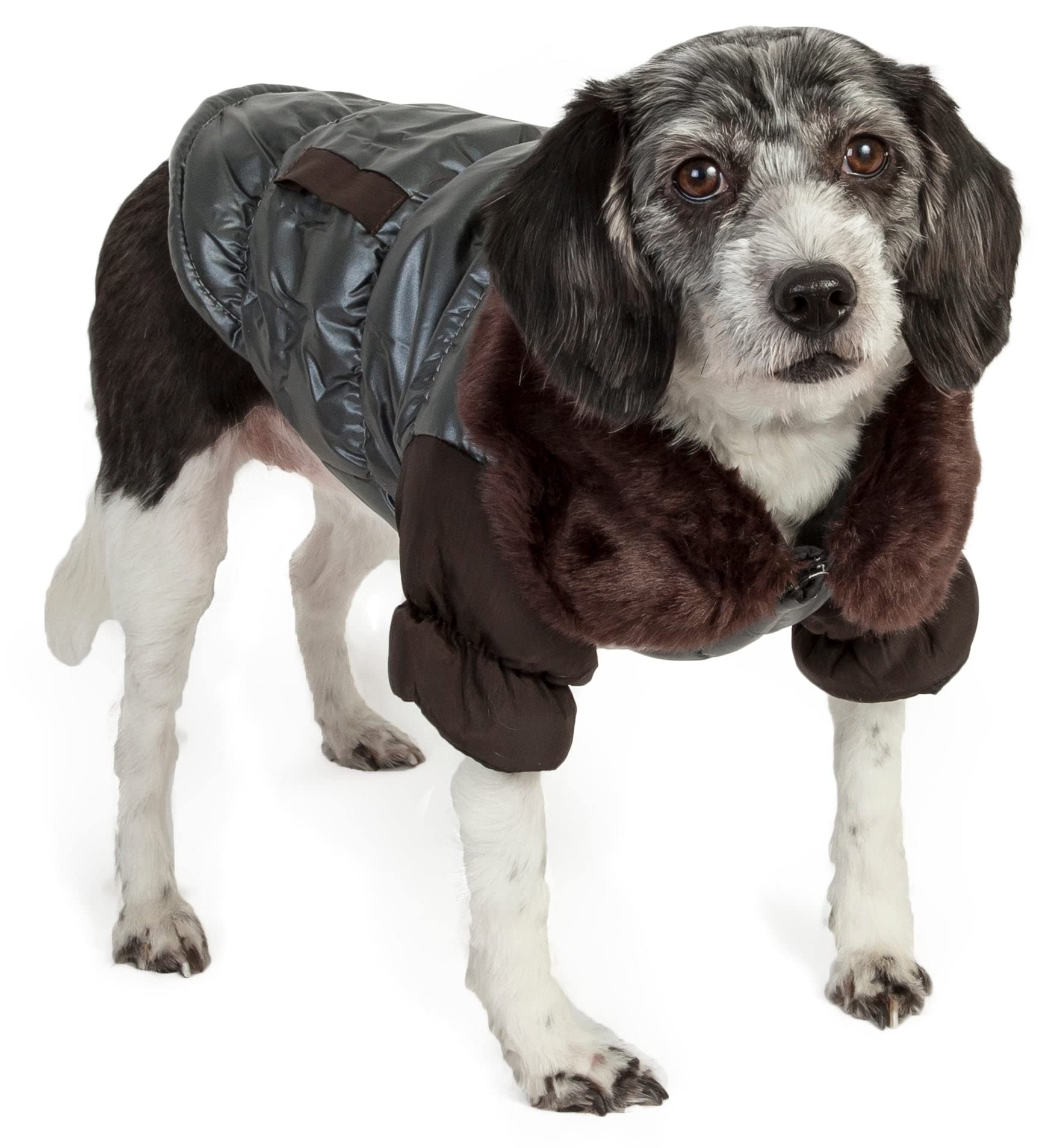 Pet Life Fur Collared Winter Dog Coat with 3M Thinsulate Insulation Technology - Dog Jacket for Small Medium and Large Dogs