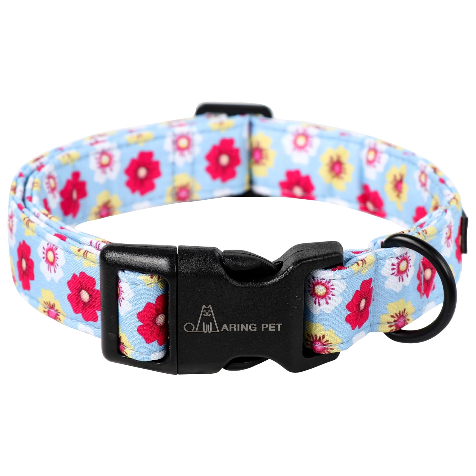 Aring Pet Summer Dog Collar-Cotton Lightweight Dog Collars, Adjustable Girl Pet Collar Puppy Collars With Quick Release Buckle F