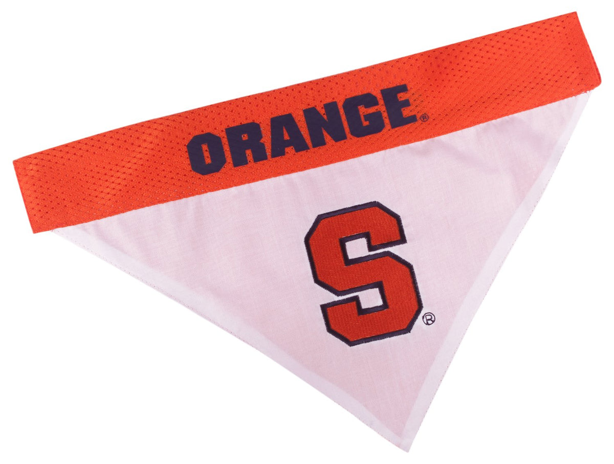 Pets First Collegiate Pet Accessories, Reversible Bandana, Syracuse Orange, Large/X-Large