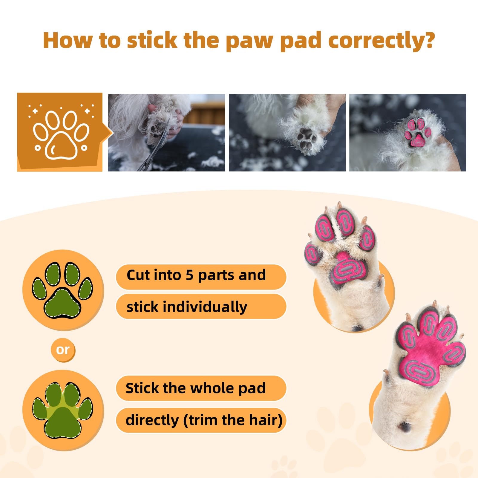 Non-Slip Dog Paw Protector Pads For Senior Dogs, Dog Paw Adhesive Pads On Hardwood Floor,Pets Essentials With Strong Traction,Pi