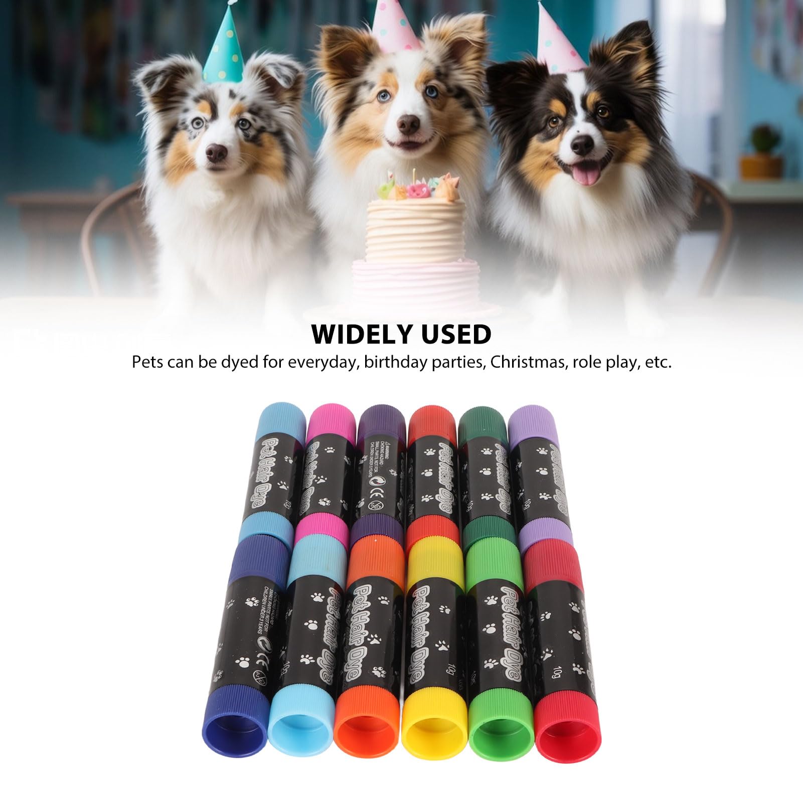 Gloglow 12Pcs Pet Paint Pens, Diy Pet Fur Crayons, Washable Temporary Hair Dye For Dogs Cats, 12 Colors, Safe Materials, Gloglowrt97Be21Ku