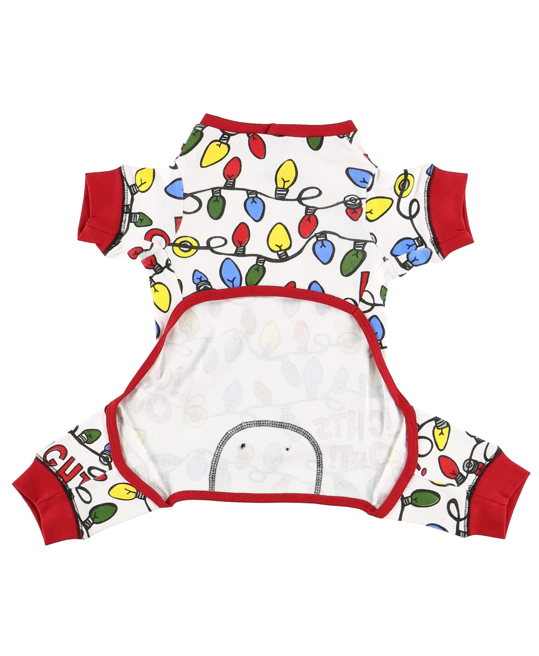 Lazy One Flapjacks, One-Piece Dog Sweater, Matching Family Pajamas For Dogs, Christmas Lights, Holiday, Lights Out (Small)