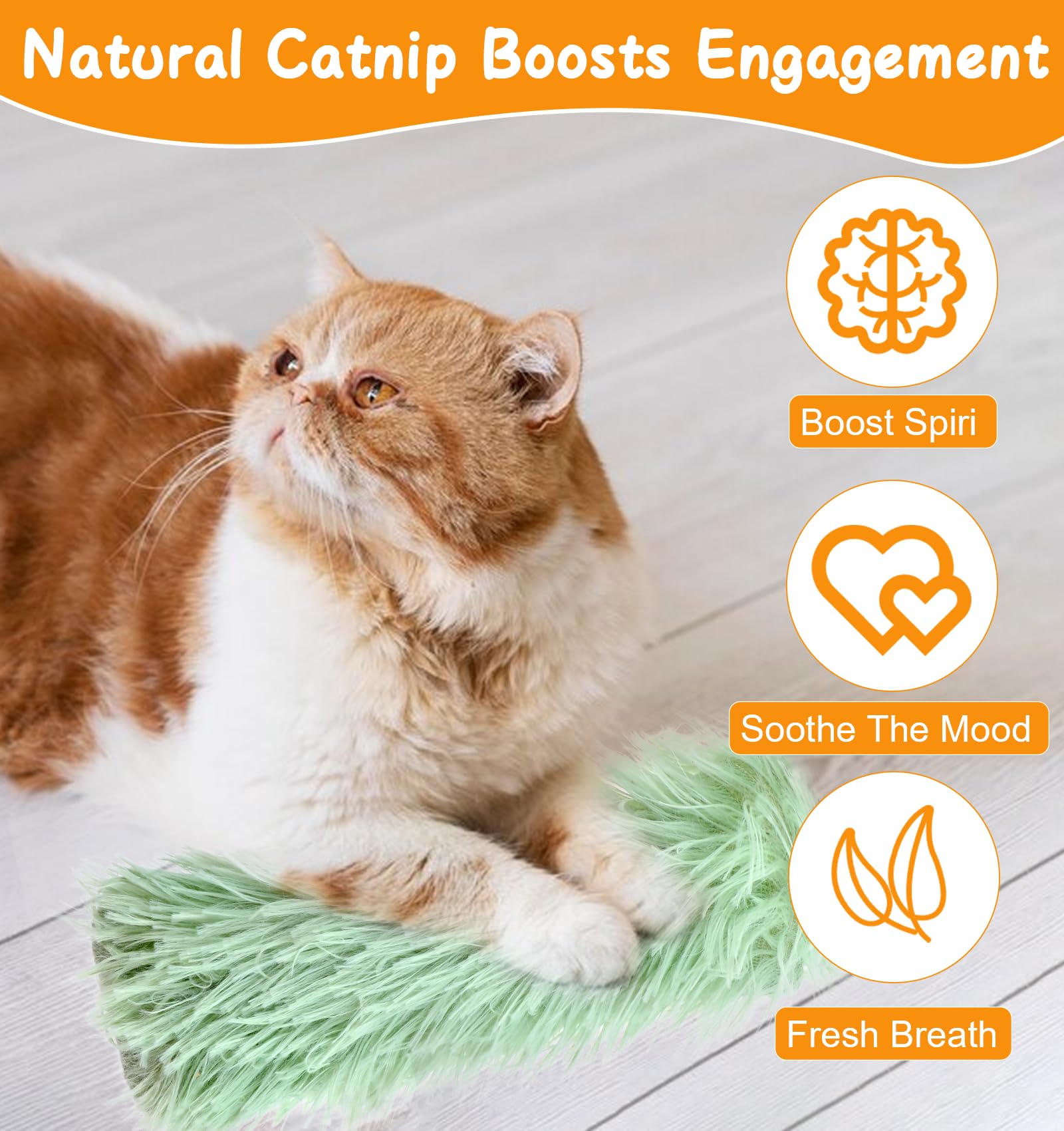 Valuebargain Interactive Cat Toys Pillows, 3 Pcs Of Plush Pillows With Crinkle Sound And Catnip, Interactive Fun For Indoor Kitt