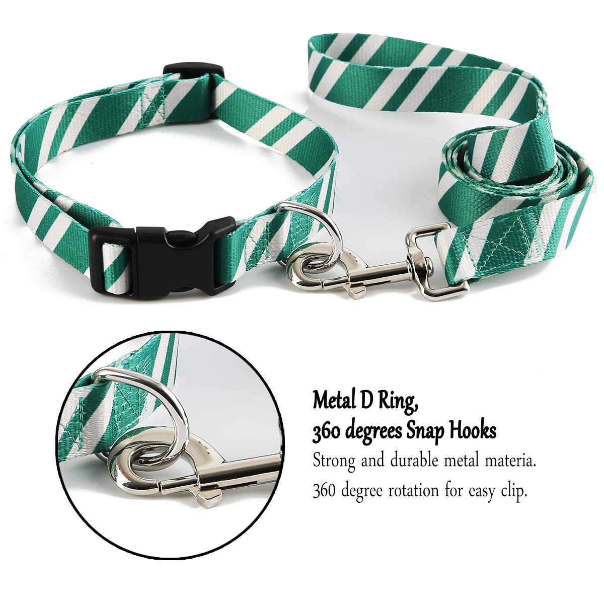 Coomour 2Pcs Halloween Dog Collar Pet Wizard School Printing Adjustable Collars With Cute Cat Leash For Pets Dogs Small Medium L