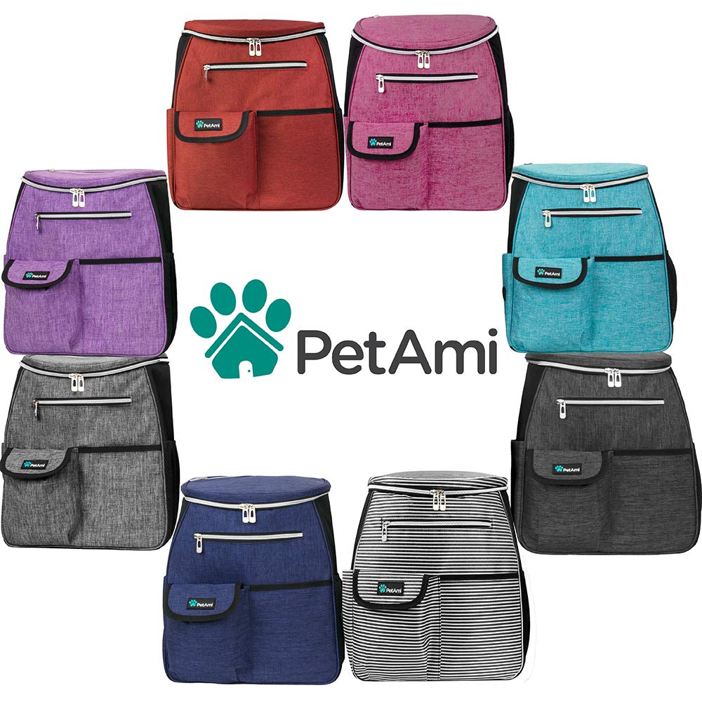 PetAmi Dog Travel Bag Backpack, Airline Approved Dog Bags for Traveling, Puppy Diaper Bag Supplies, Pet Camping Essentials Hikin