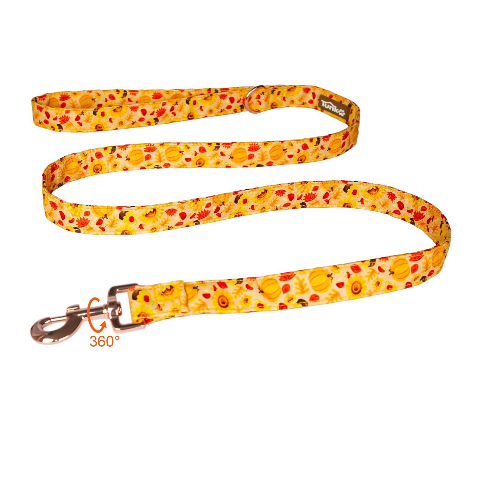 Tunkoo Premium Dog Leash With Sunflower Floral Pattern - Stylish, Sturdy, And Seasonal Pet Leash In Three Size Options Daily, Wa