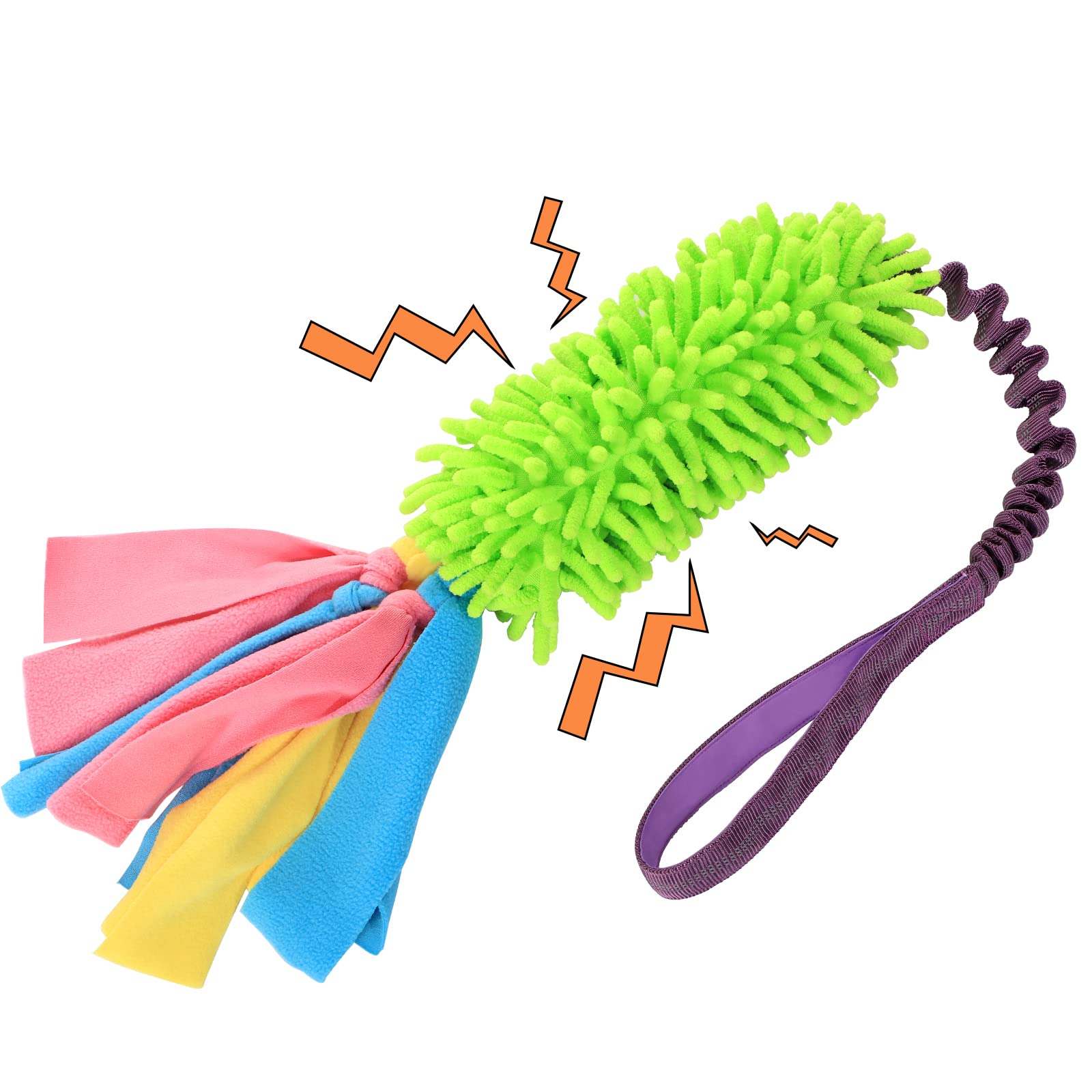 Schitec Dog Tug Toy, Bungee Tug Of War Rope Toys With Squeaky Sound For Small Medium Large Dogs, Puppy Training Pull Toy For Exe