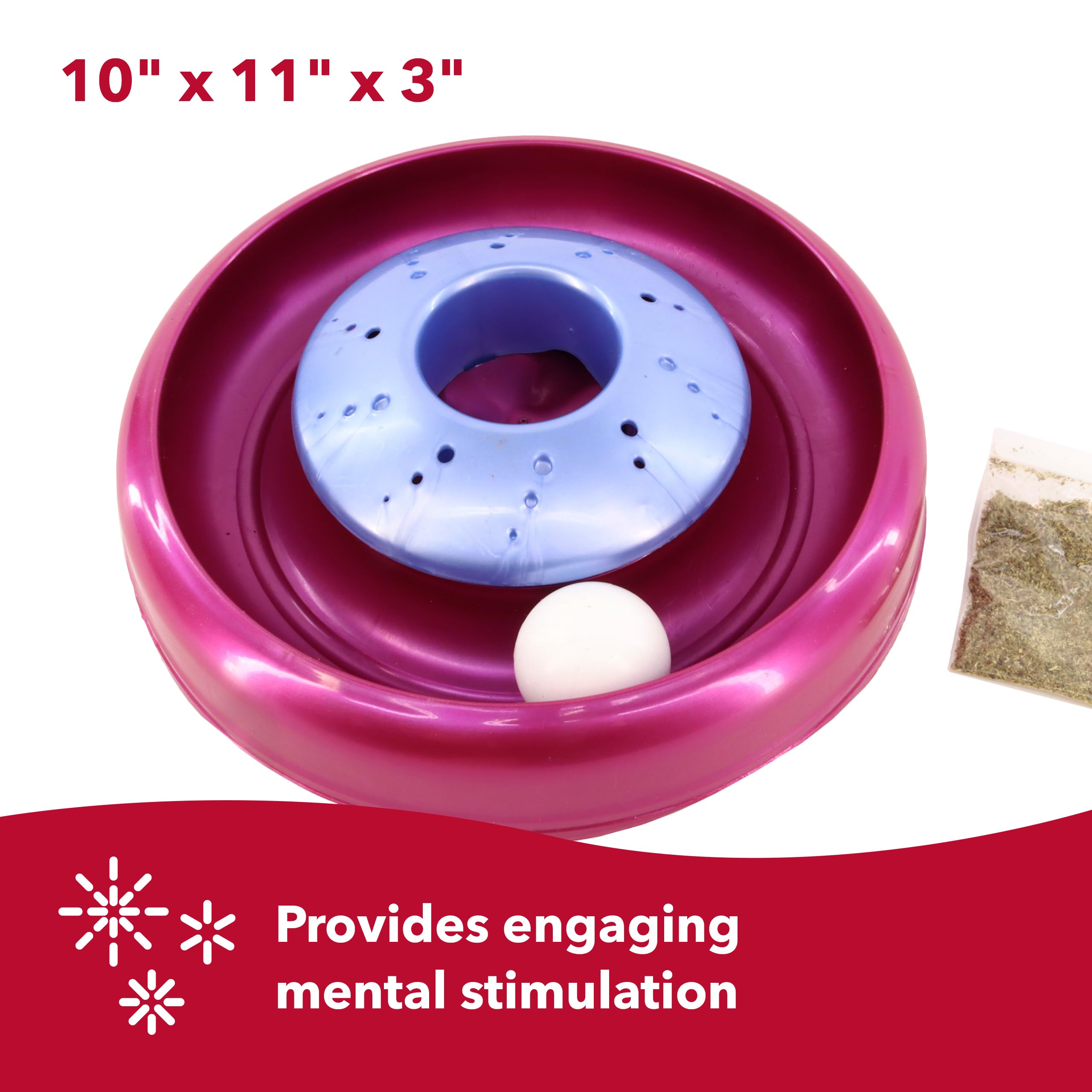 Coastal Pet Turbo Catnip Cyclone Cat Toy - Interactive Cat Toy Ball Track - For Cats And Kittens - Aqua Mulberry - 10'