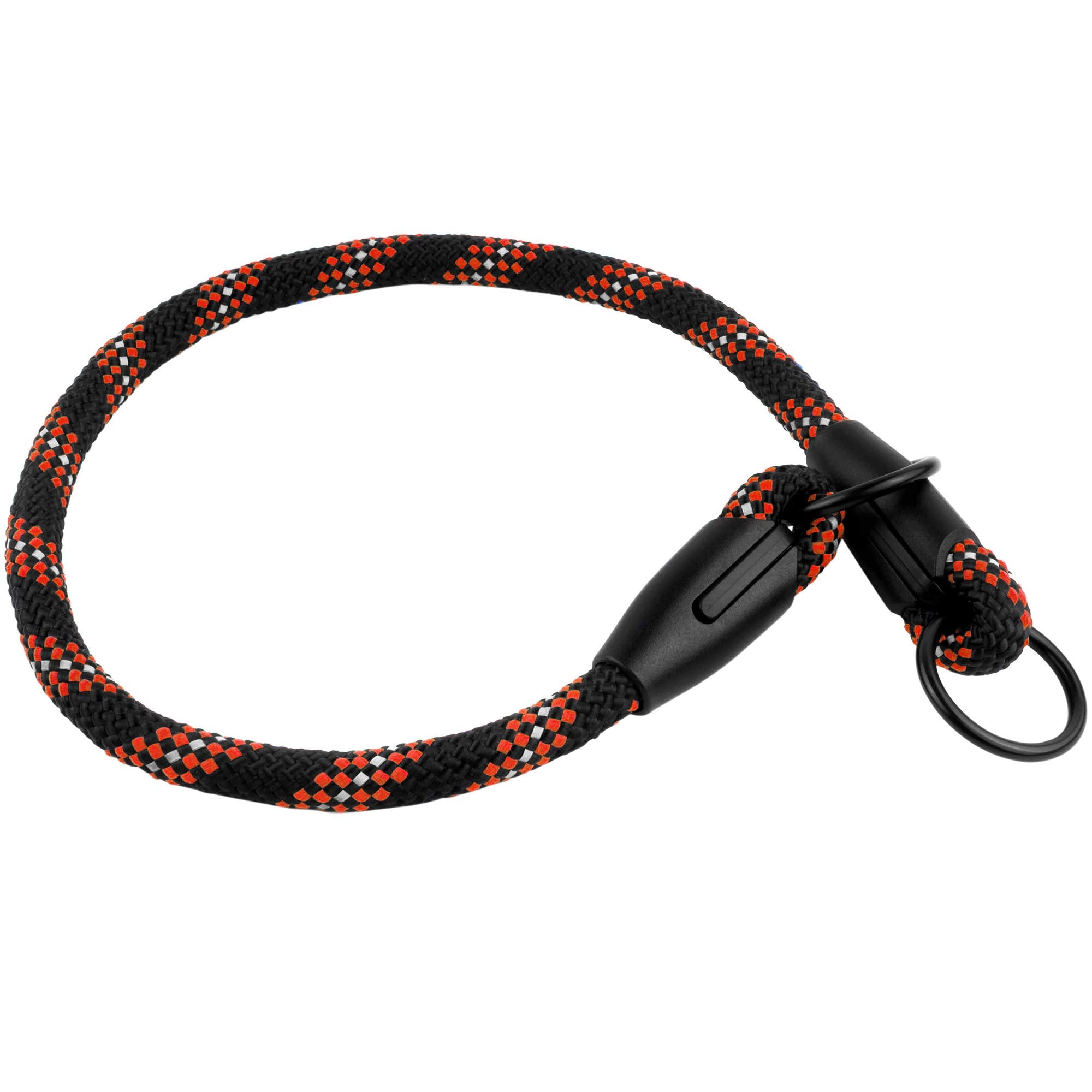 Bronzedog Rope Pro Training Dog Collar Braided No Pull Quick Release Round Lead Collars For Dogs Small Medium Large Puppy (L - 21.7' Long, Orange)
