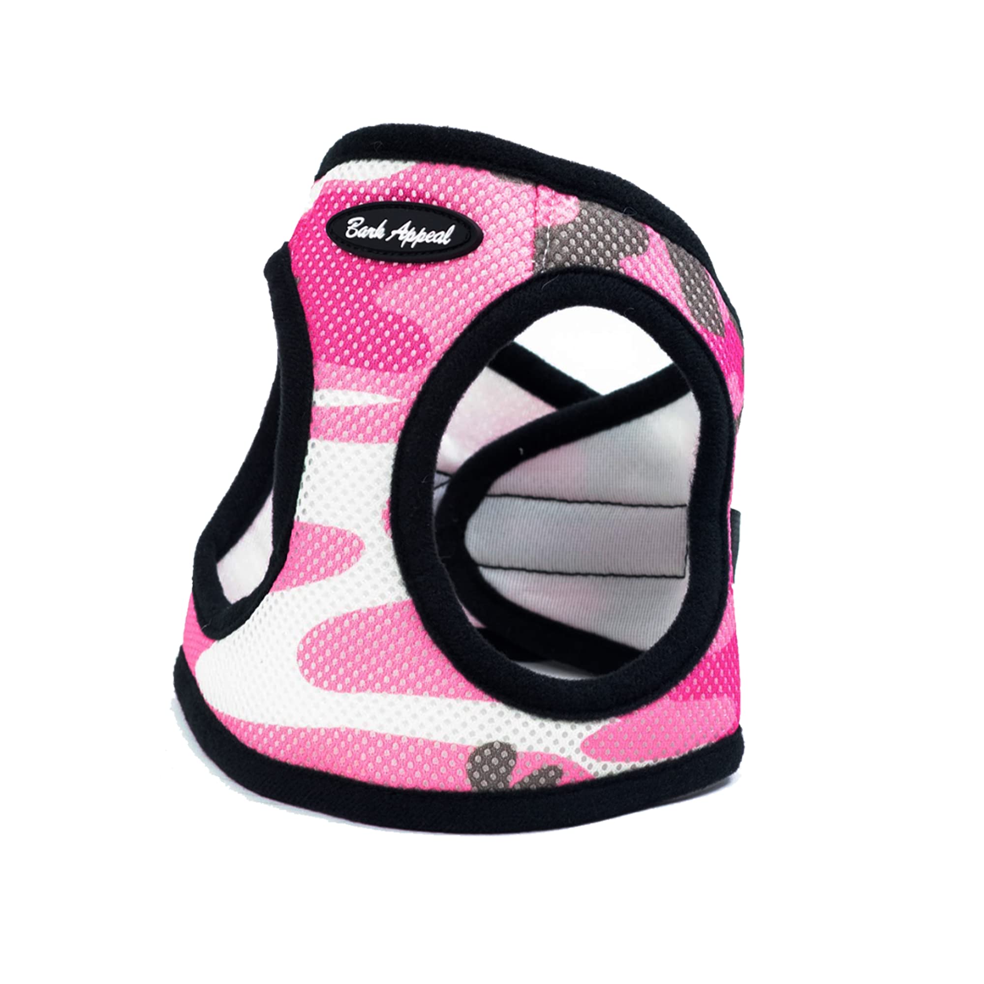 Bark Appeal Step-In Dog Harness, Mesh Step In Dog Vest Harness For Small & Medium Dogs, Non-Choking With Adjustable Heavy-Duty Buckle For Safe, Secure Fit - (Xs, Pink Camouflage)