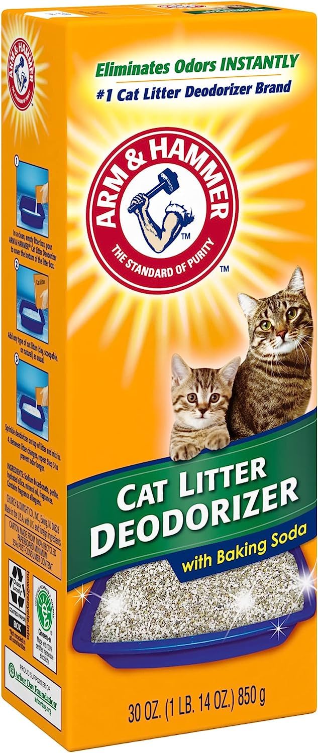 (2 Pack) Arm & Hammer Cat Litter Deodorizing Powder, 30-Ounces Each