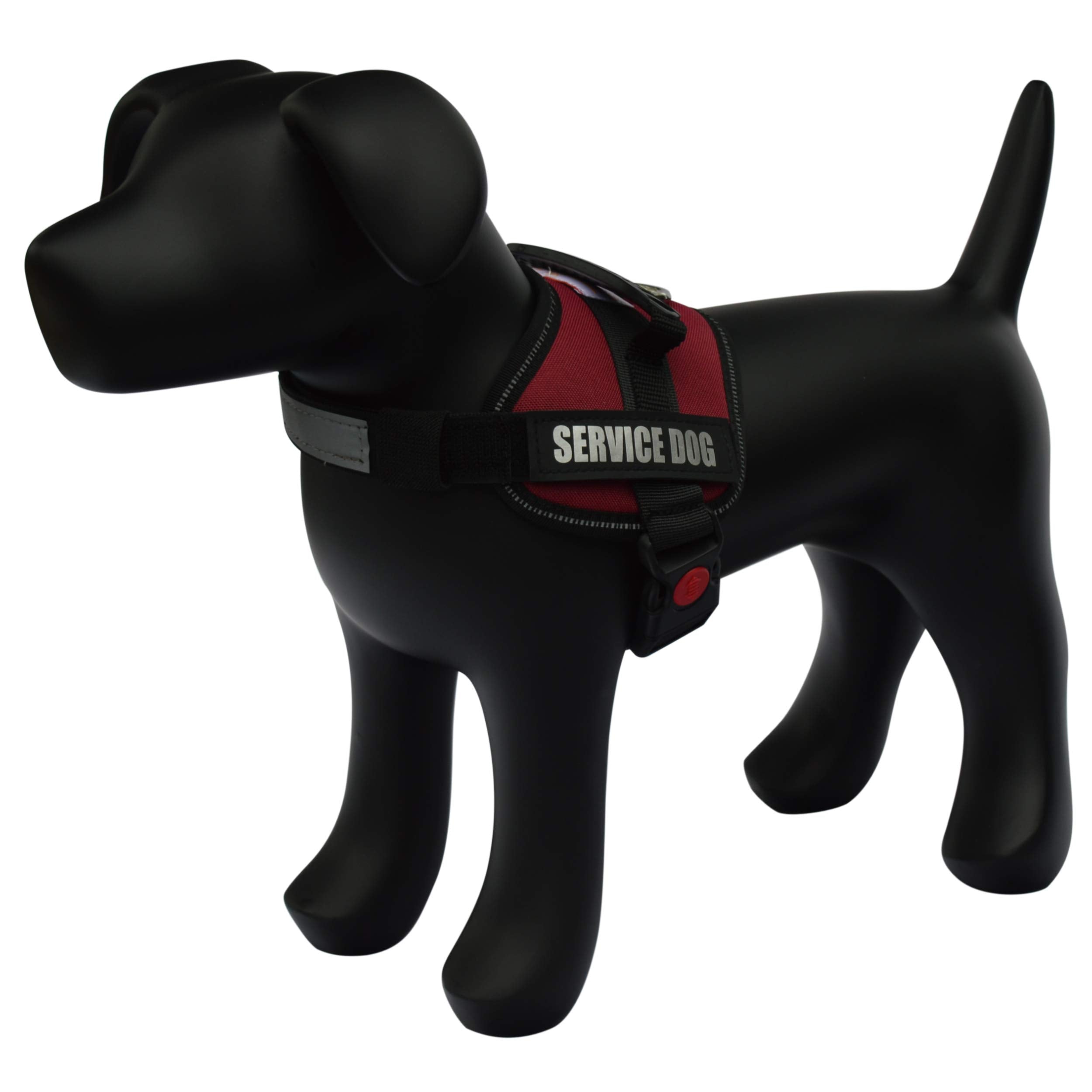 Albcorp Service Dog Vest Harness - Reflective - Woven Polyester And Nylon, Comfy Mesh Padding - Sizes From Xxs To Xl - Service Dog Patches Included. Maroon, Small