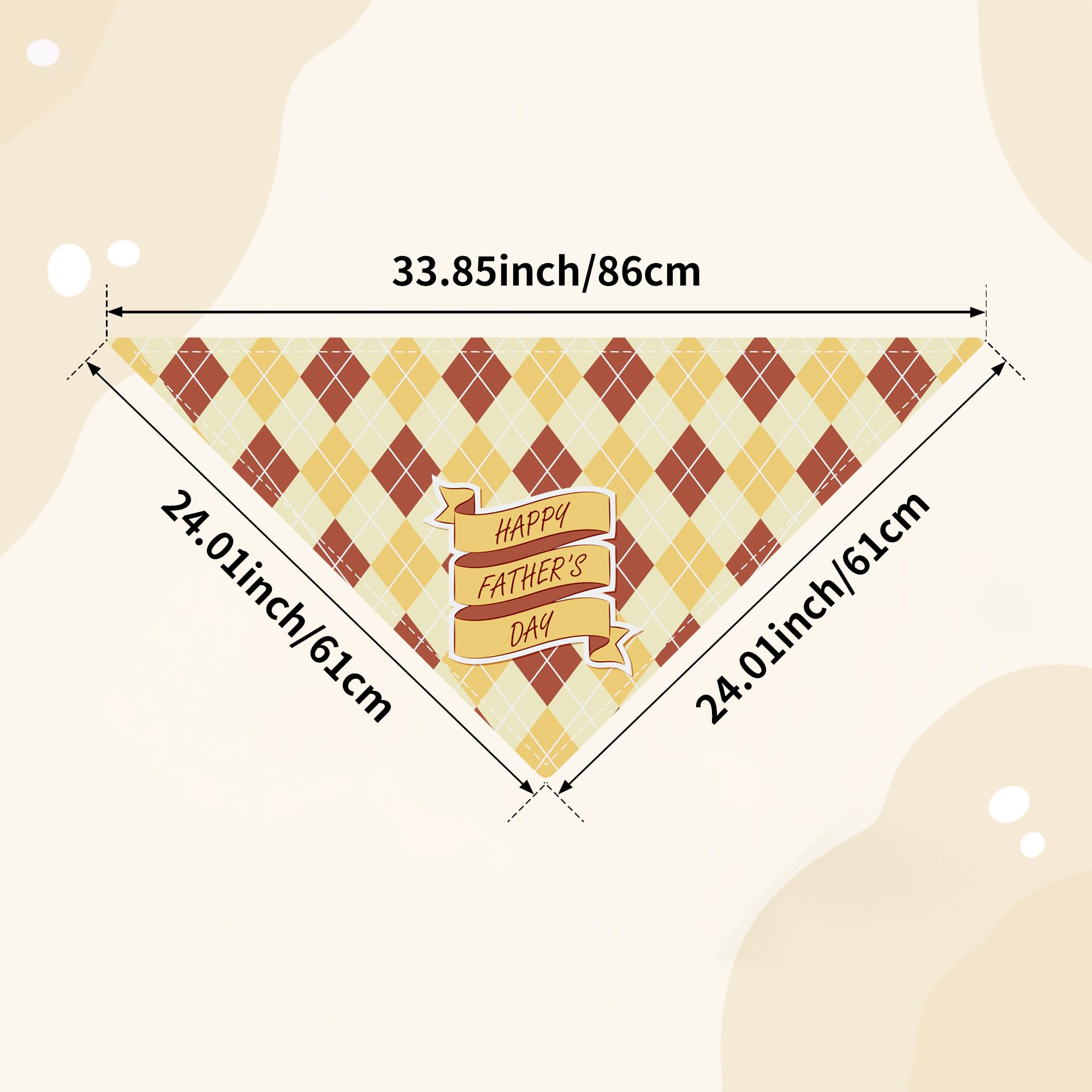Jpgdn 50Pcs Fathers Day Dog Bandanas For Large Extra Large Xl Xxl Triangle Bibs Head Scarves For Boys Girls Grooming Accessories