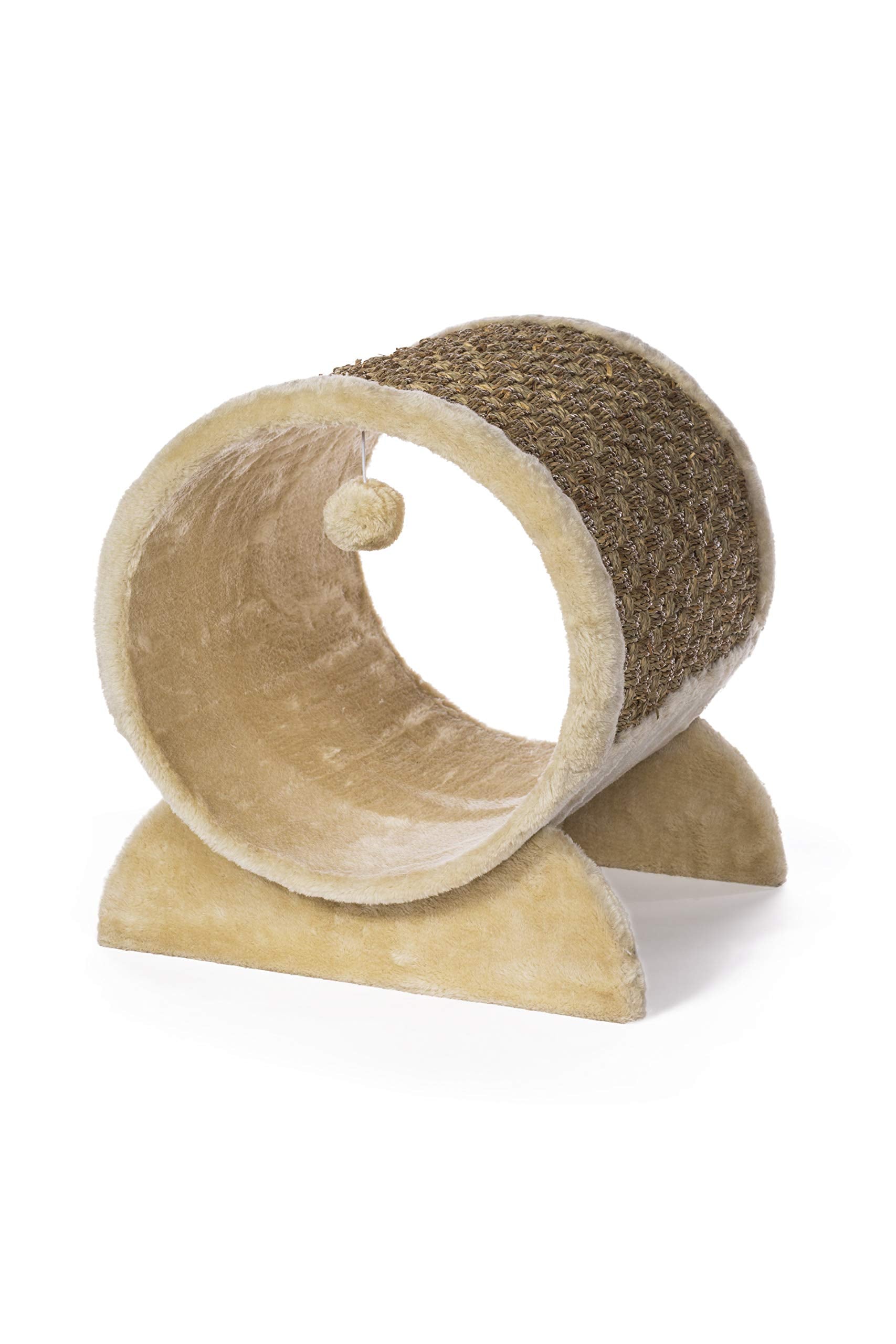 Prevue Pet Products Kitty Power Paws Plush Cozy Tunnel 7383 - Beige