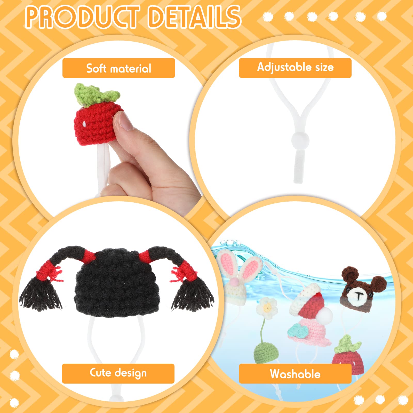 Silkfly 12 Pcs Hamster Hats Mini Hats For Snakes Small Animals Guinea Pig Hamster Clothes For Lizards Bearded Dragons Holiday Pa