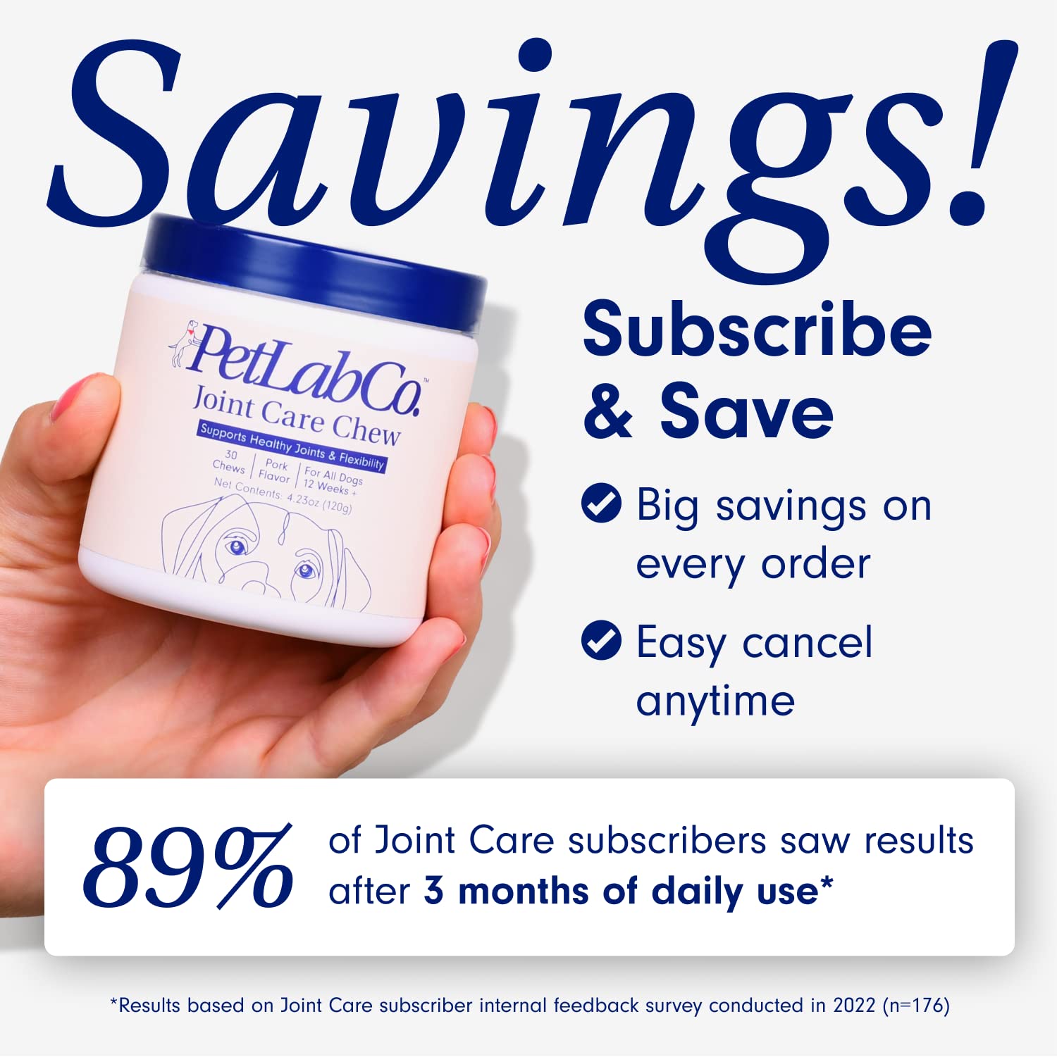 Petlab Co. Joint Care Chews - High Levels of Glucosamine for Dogs, Green Lipped Mussels, Omega 3 and Turmeric - Dog Hip and Join