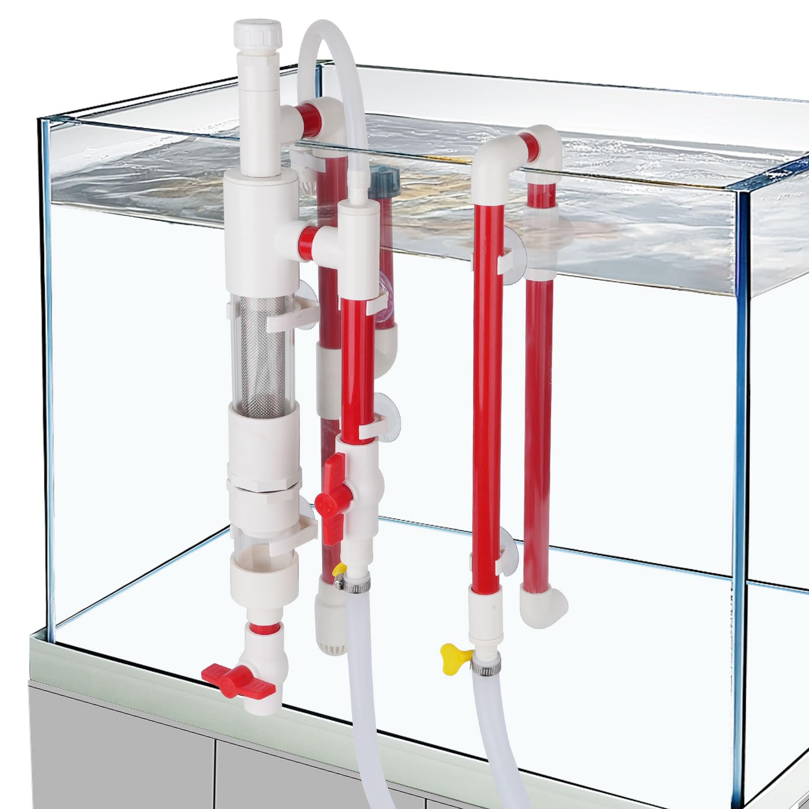 Hygger Aquarium Overflow Filter With Waste Collection Separator, External Hanging Filter Accessory, Fish Tank Siphon Filtration 