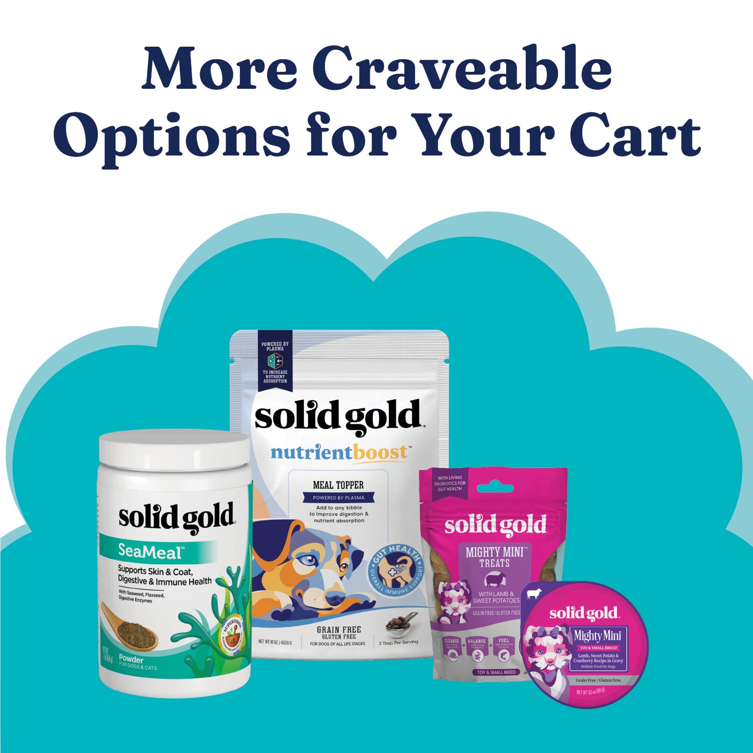 Solid Gold Toy & Small Breed Dry Dog Food Small Bites - Real Beef, Grain Free, Gluten Free, High Fiber Kibble with Probiotics fo