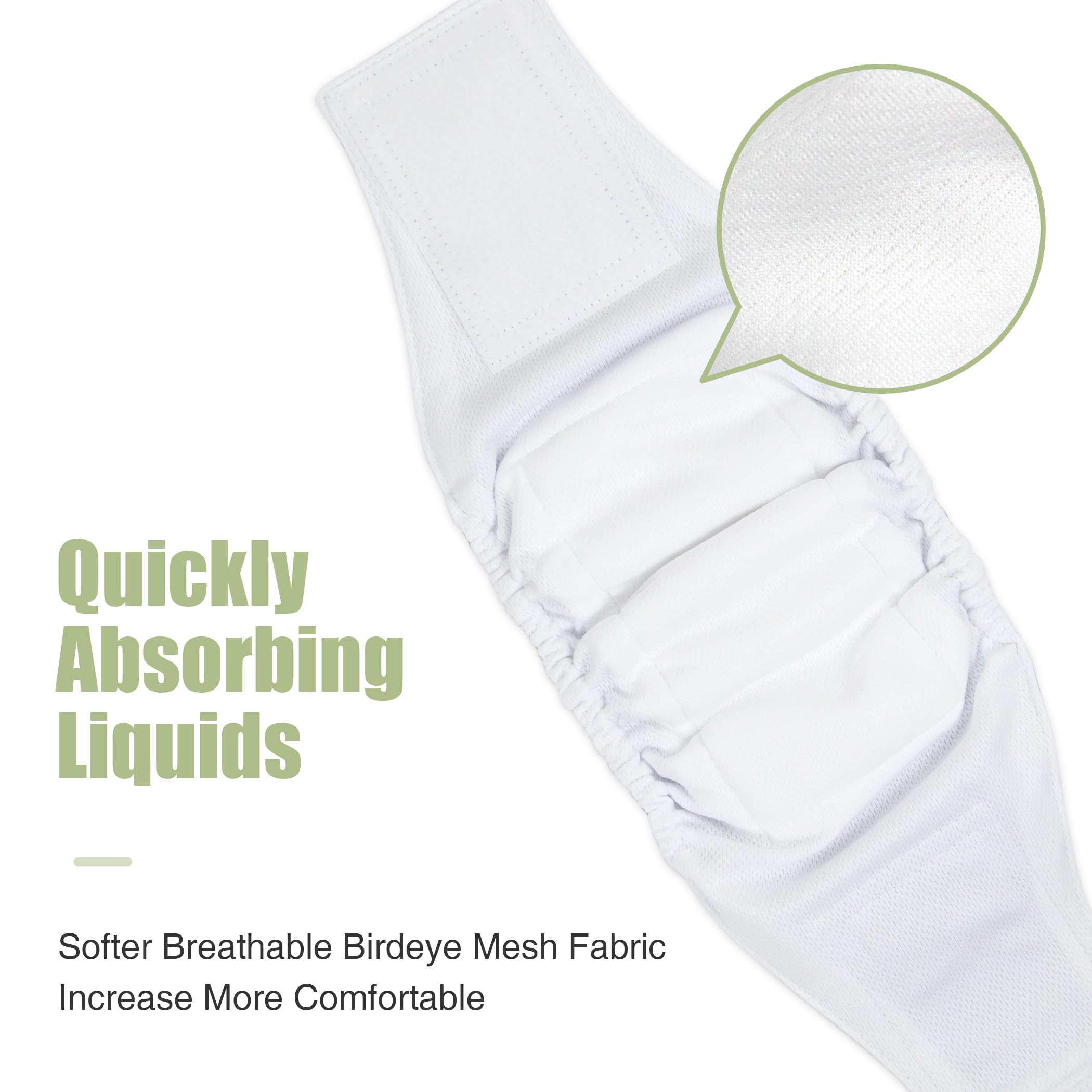 Wegreeco Washable Male Dog Diapers (Pack of 3) - Washable Male Dog Belly Wrap (X-Small - 9 - 10.5  Waist)