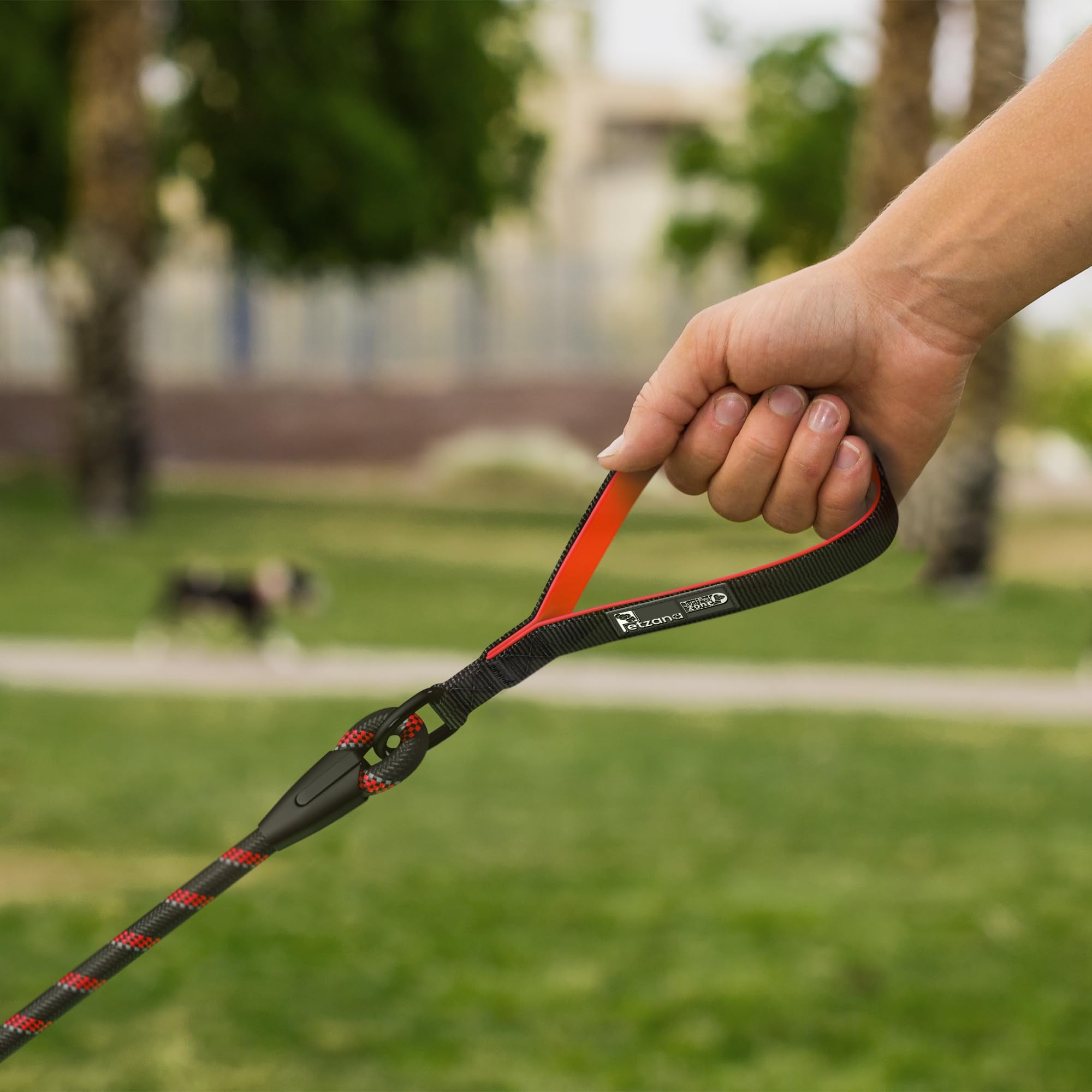 Orange Dog Leash With Soft Padded Handle - 5 Ft Reflective Heavy Duty Leash For Small, Medium & Large Dogs