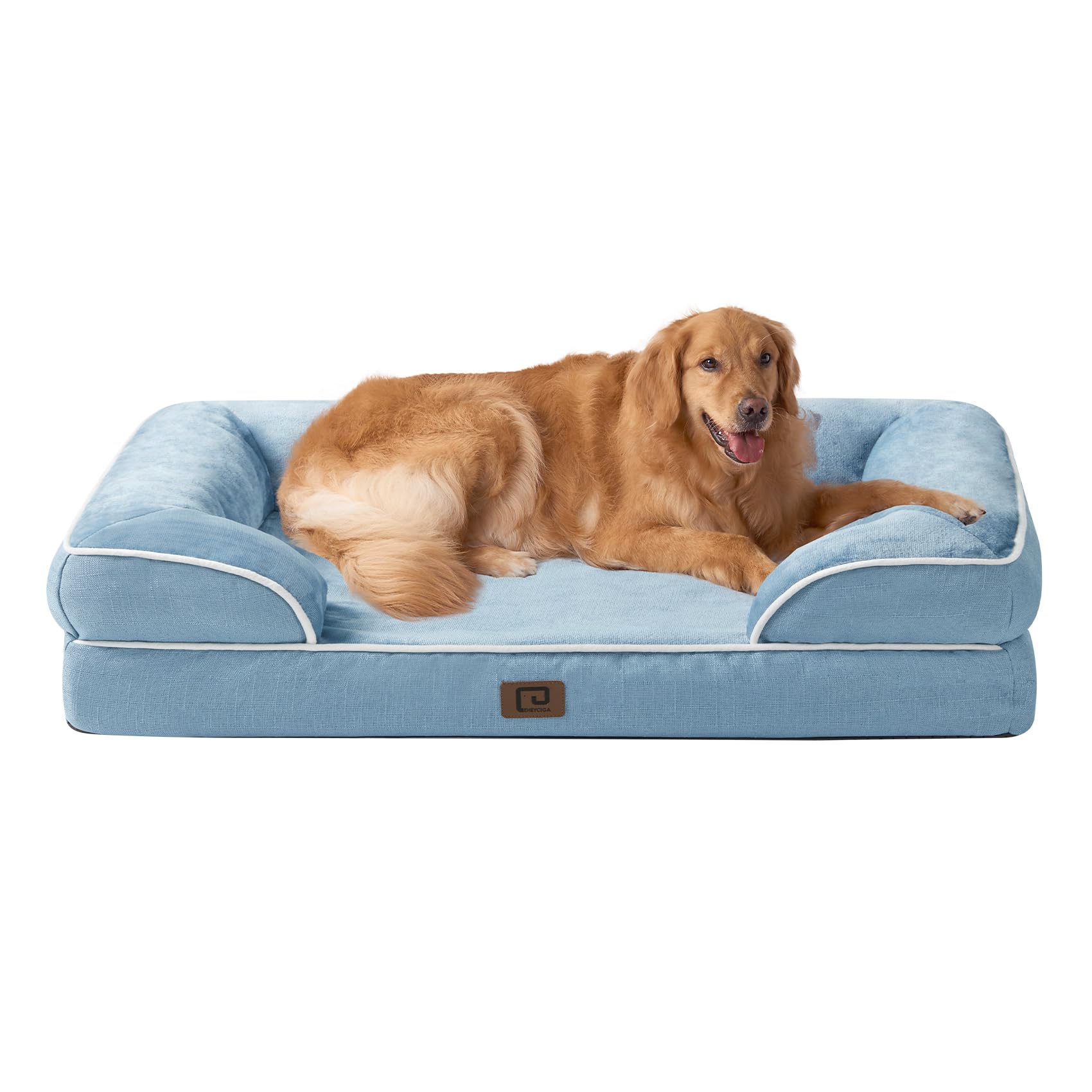 Eheyciga Orthopedic Dog Beds For Extra Large Dogs, Waterproof Memory Foam Xl Dog Bed With Sides, Non-Slip Bottom And Egg-Crate F