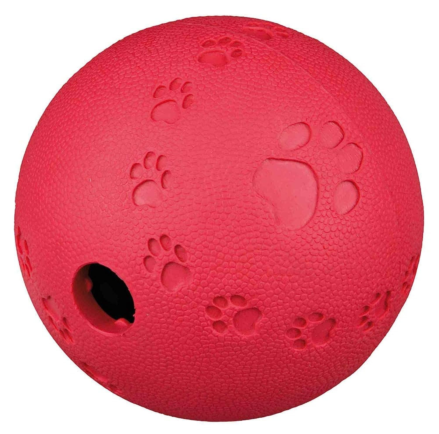 Trixie Snacks Ball Dog Toy, Level 2 Interactive Treat Dispenser Feeding Toy for Pets, Rubber, Quiet Rolling  Keeps Dogs Active 