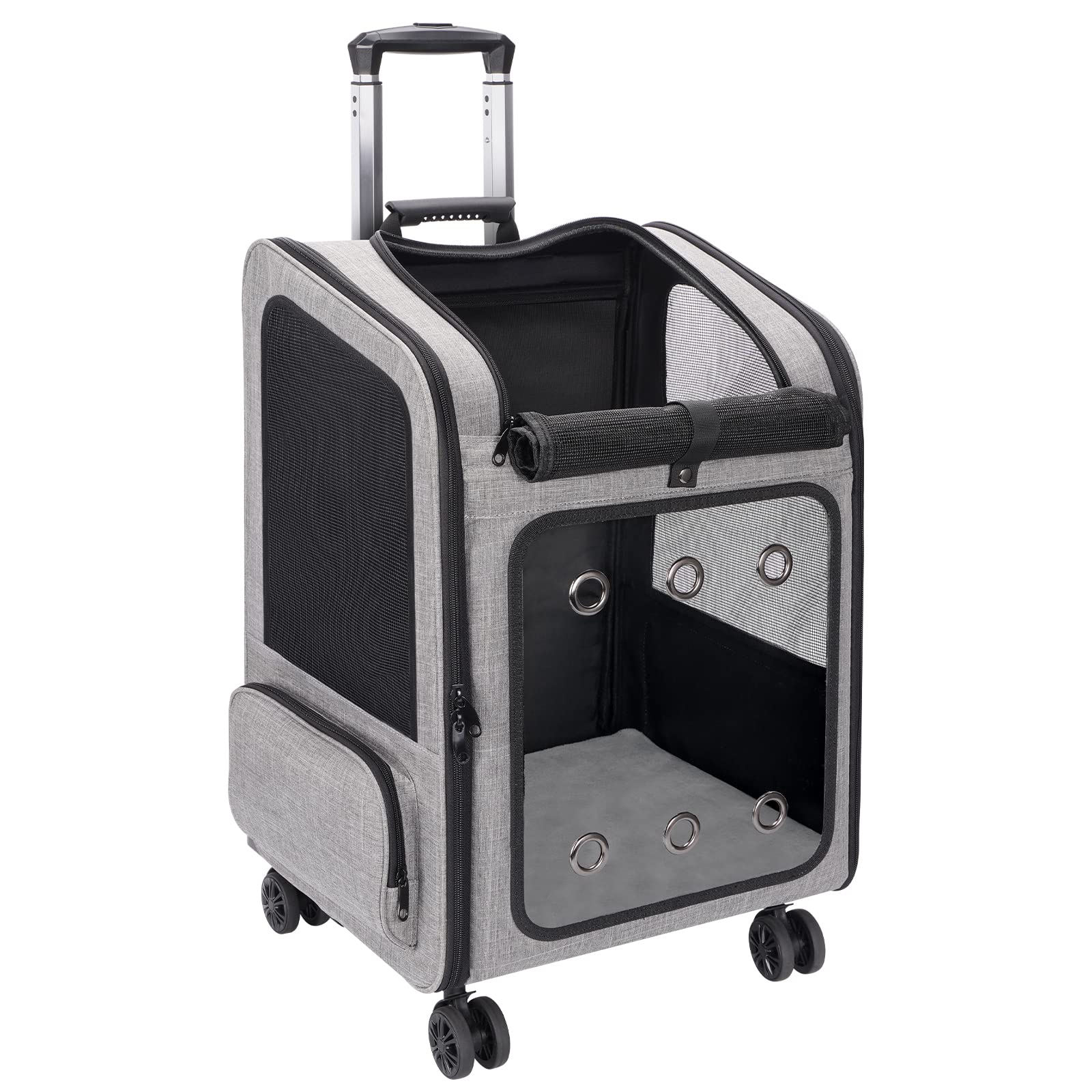 Versmelo Extra Large Pet Carrier Backpack With Wheels Cats Under 30 Lbs, For Dogs Puppies Rabbits Other Animals Under 25 Lbs, Gr