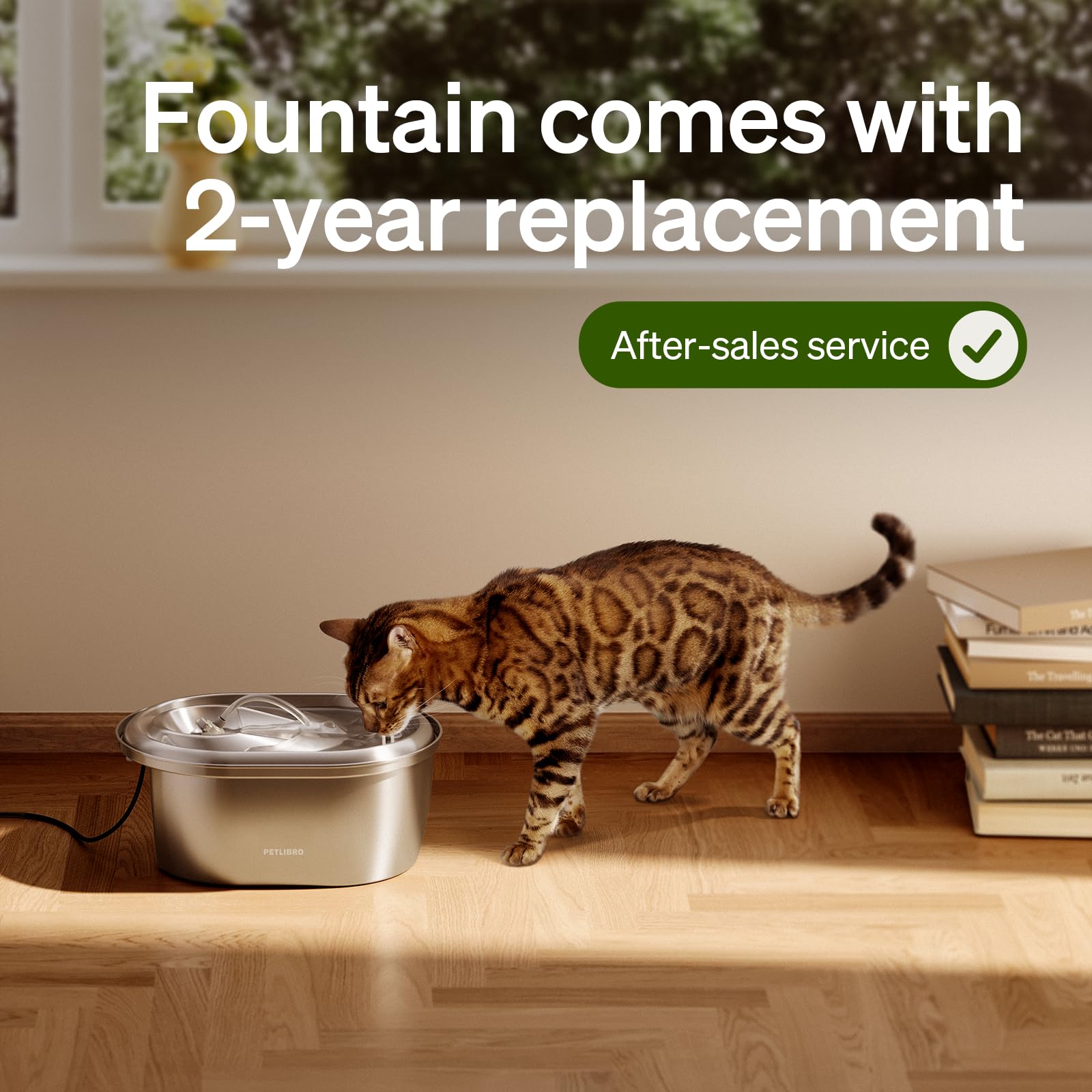 Petlibro Replacement Pump For Cat Water Fountain Stainless Steel, Compatible With 67Oz/2L And 101Oz/3L Pet Water Fountain, Super Quiet Dog Water Dispenser