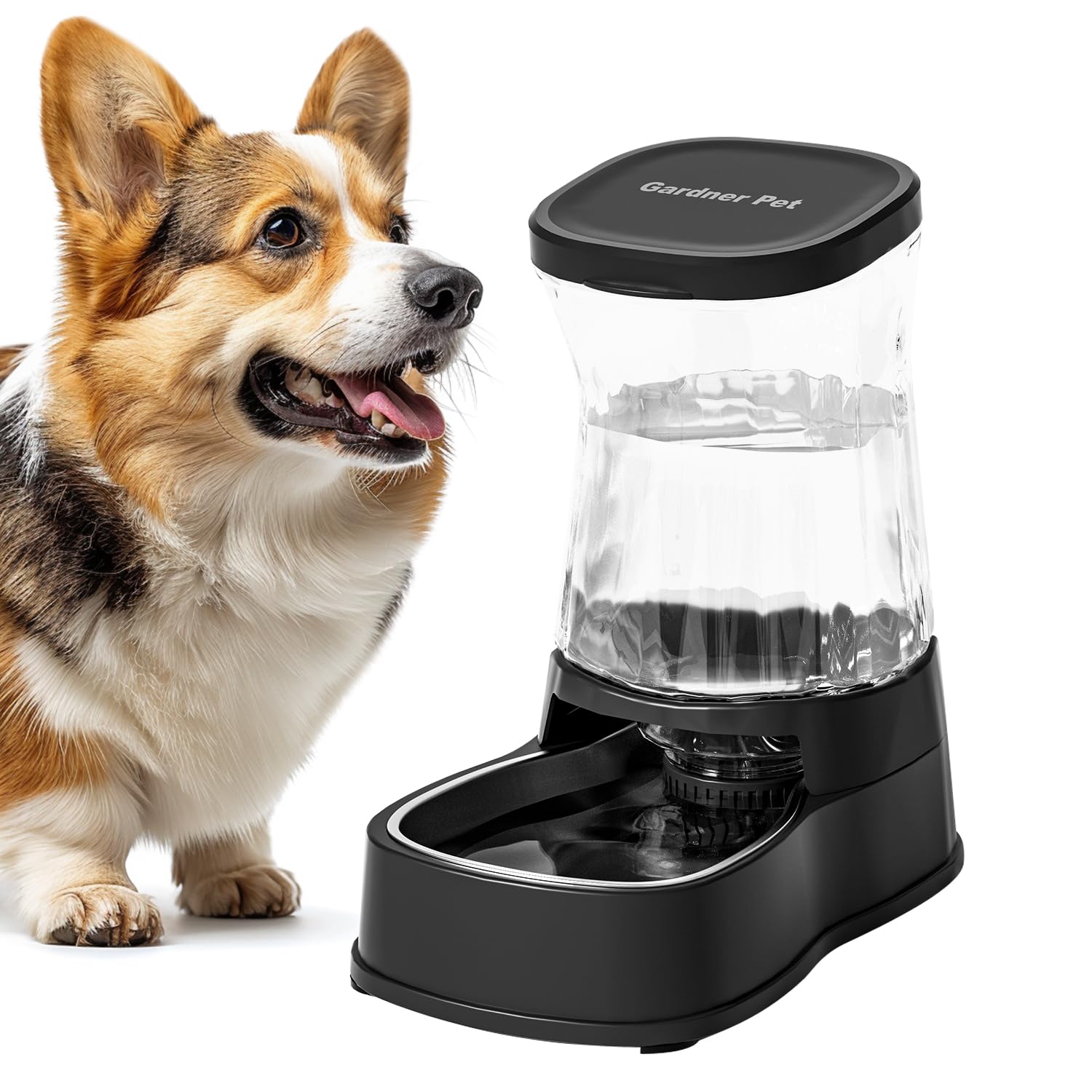 Gardner Pet Automatic Dog Water Dispenser Gravity Stainless Steel Water Waterer Feeder, 100% Bpa-Free Large Capacity Water Feedi