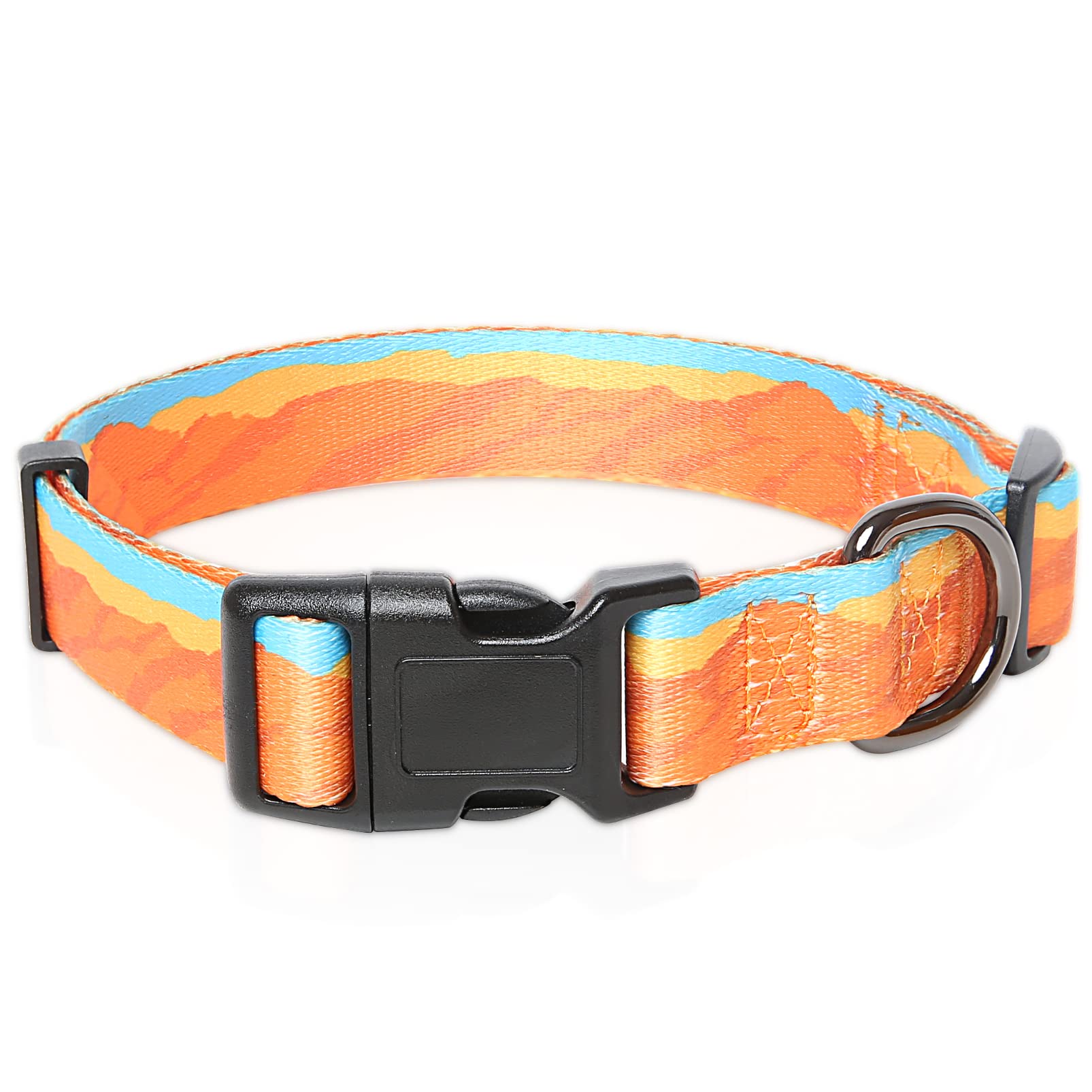 Heele Dog Collar, Adjustable Soft Dog Collar For Small Medium Large Dogs,Bohemia Patterned Puppy Collars With Quick Release Buck