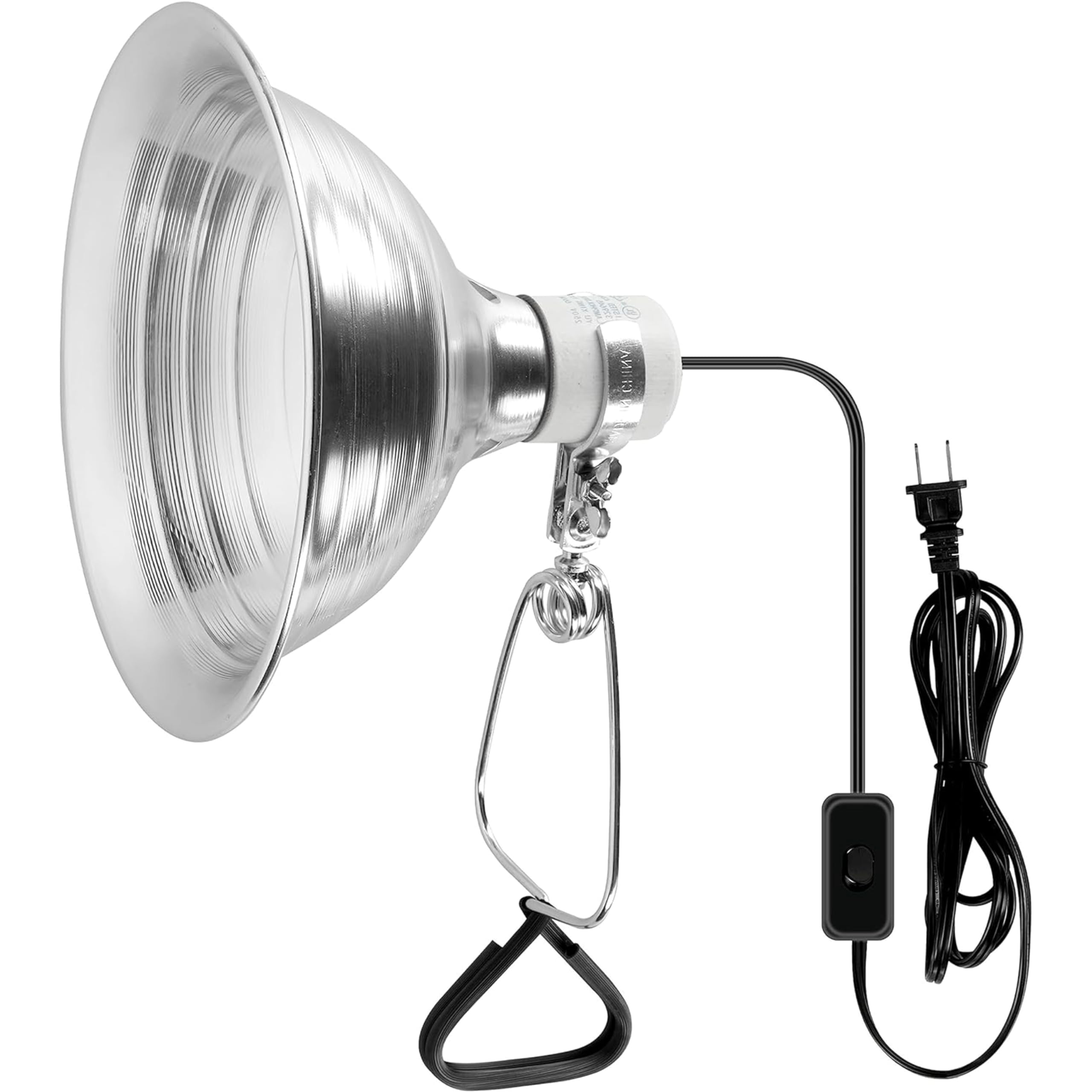 Simple Deluxe 1-Pack Clamp Lamp Light With Ceramic Base, 8.5 Inch Aluminum Reflector And 6 Feet Power Cord For Heat Lamp & Work 