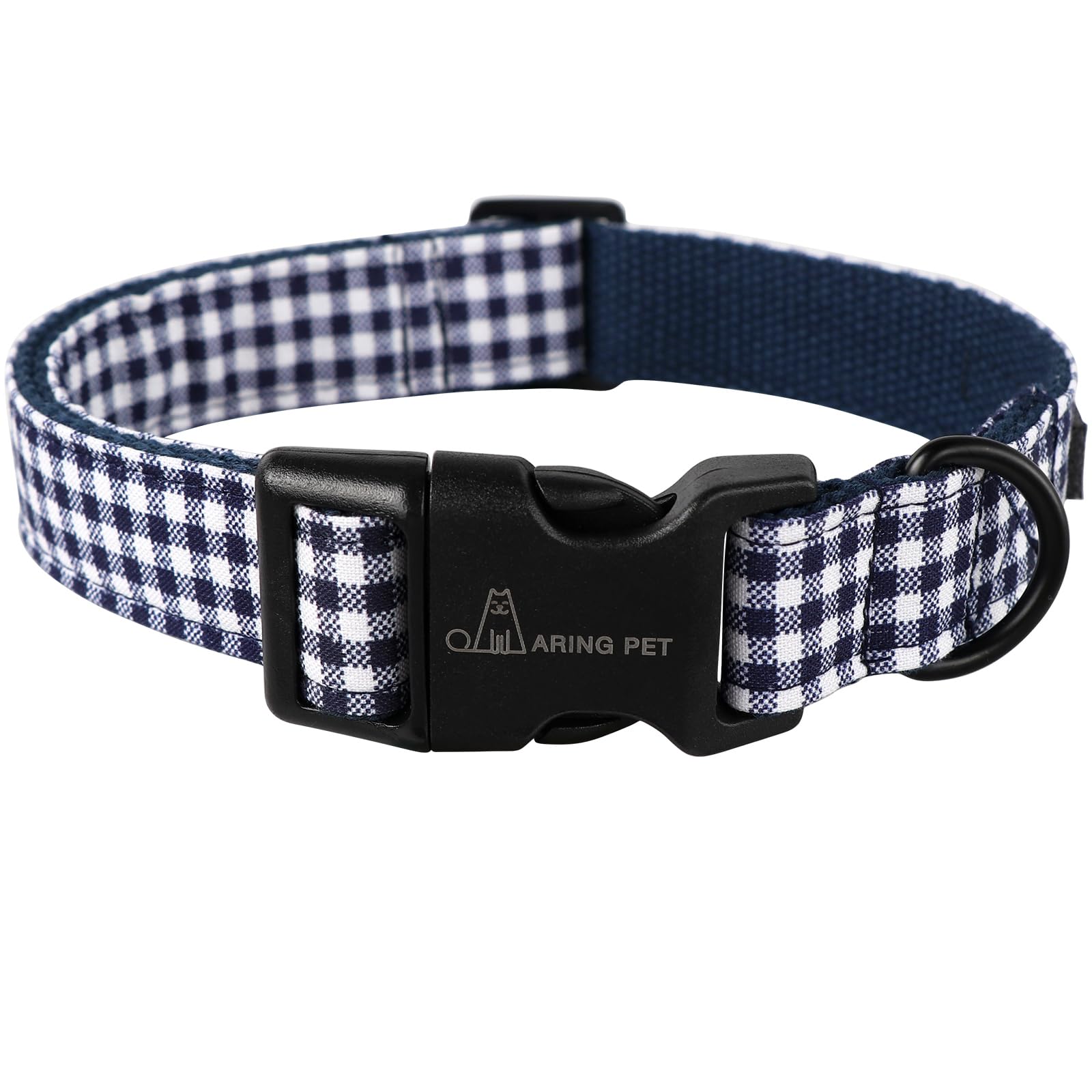 Aring Pet Dog Collar-Cute Dog Collar For Small Dogs, Adjustable Comfortable Cotton Plaid Pet Collars For Small Medium Large Male Female Dogs, Small