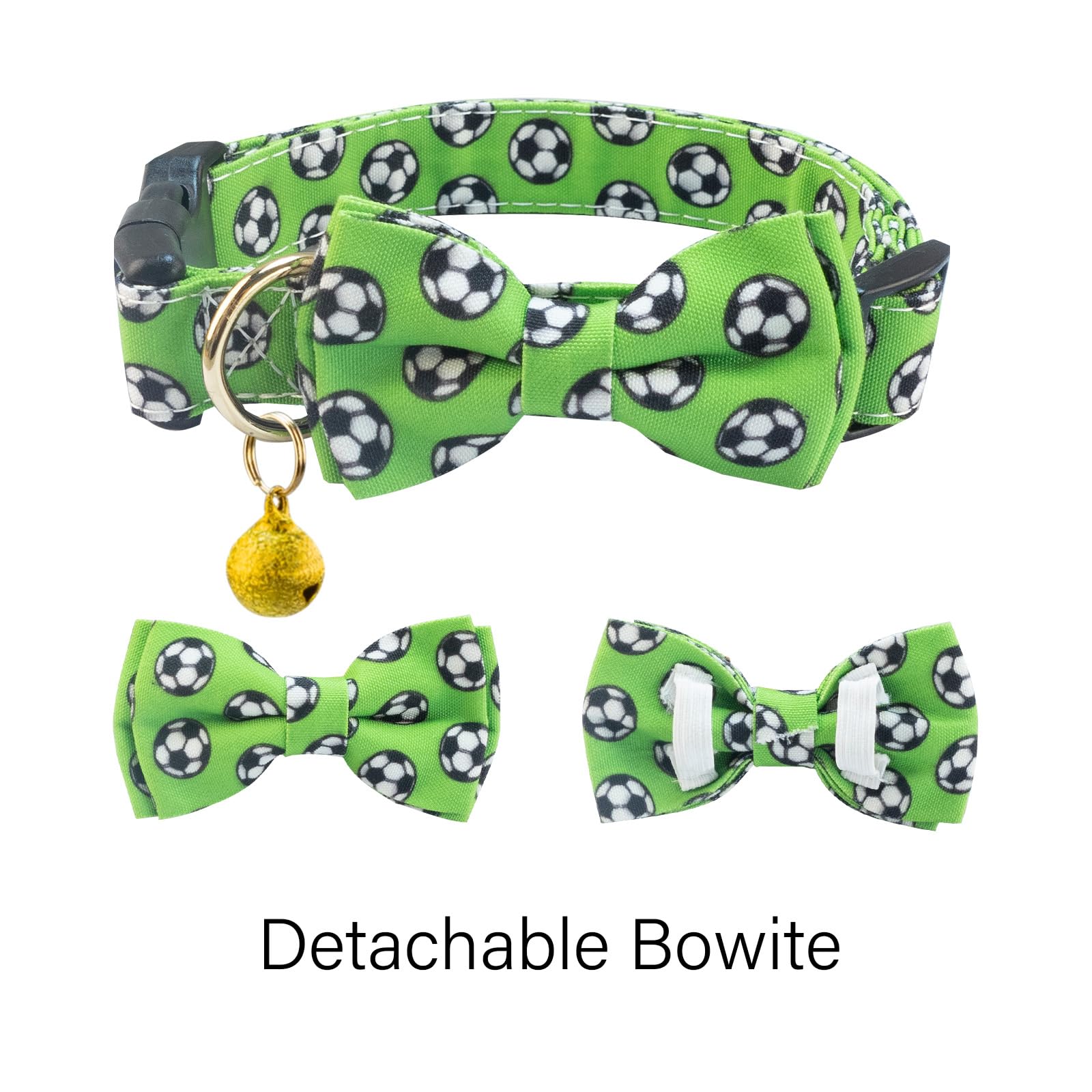 Yizepet Dog Collar With Bow Tie- Adjustable Pet Collar For Dogs With Plastic Buckle Collar, Stylish Pattern For Small Medium Or