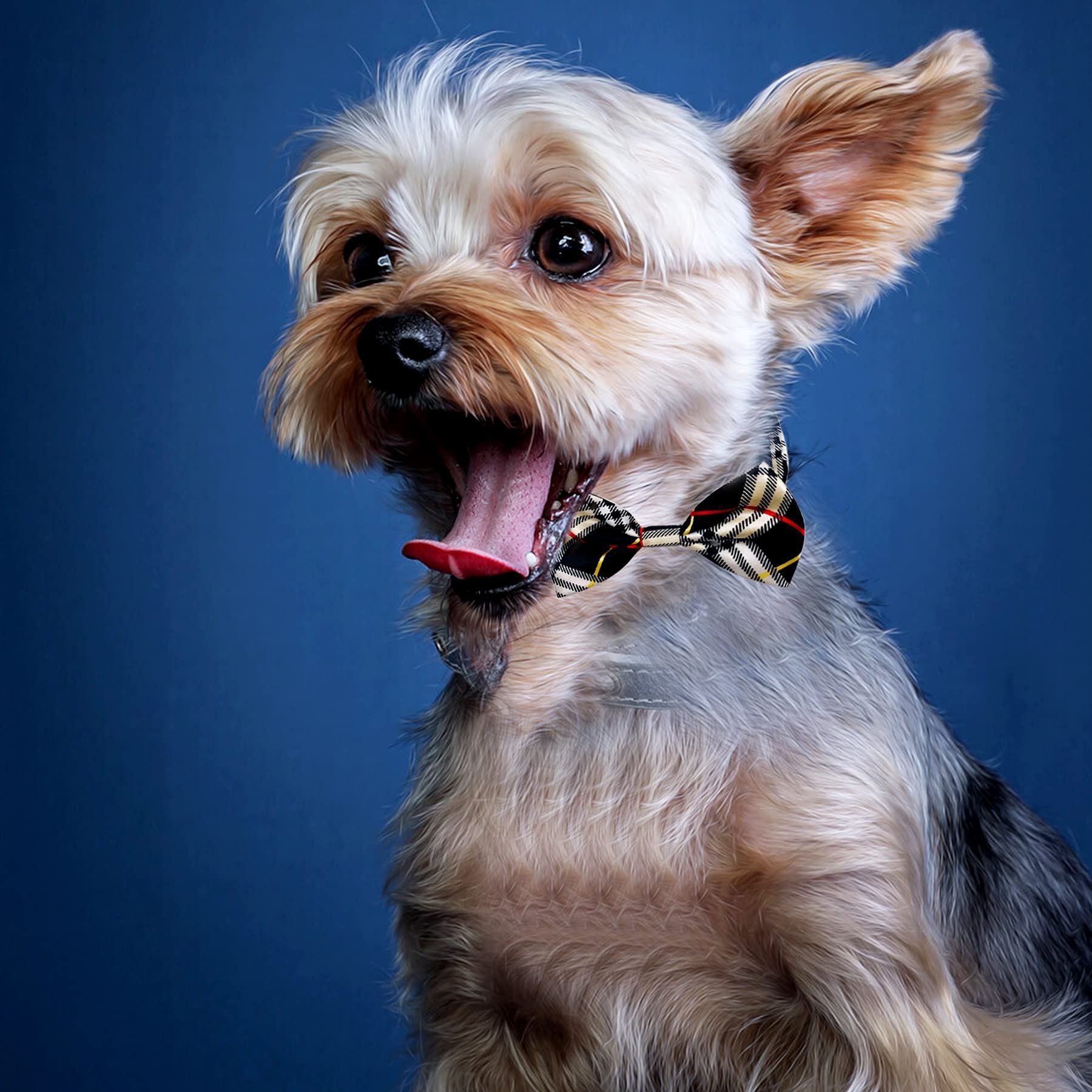 Jpgdn 50Pcs Small Dogs Bowties Bulk For Puppy Doggy Cat Kitten Rabbit Medium Boys And Girls Bow Ties With Polka Dots Checks Stripes Pet Adjustable Collar Neck Bow