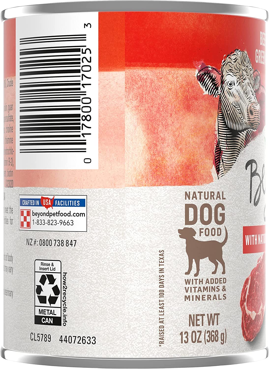 Purina Beyond Grain Free Beef, Potato & Green Bean Recipe Ground Entree Adult Wet Dog Food 13 Ounce (Pack of 6)