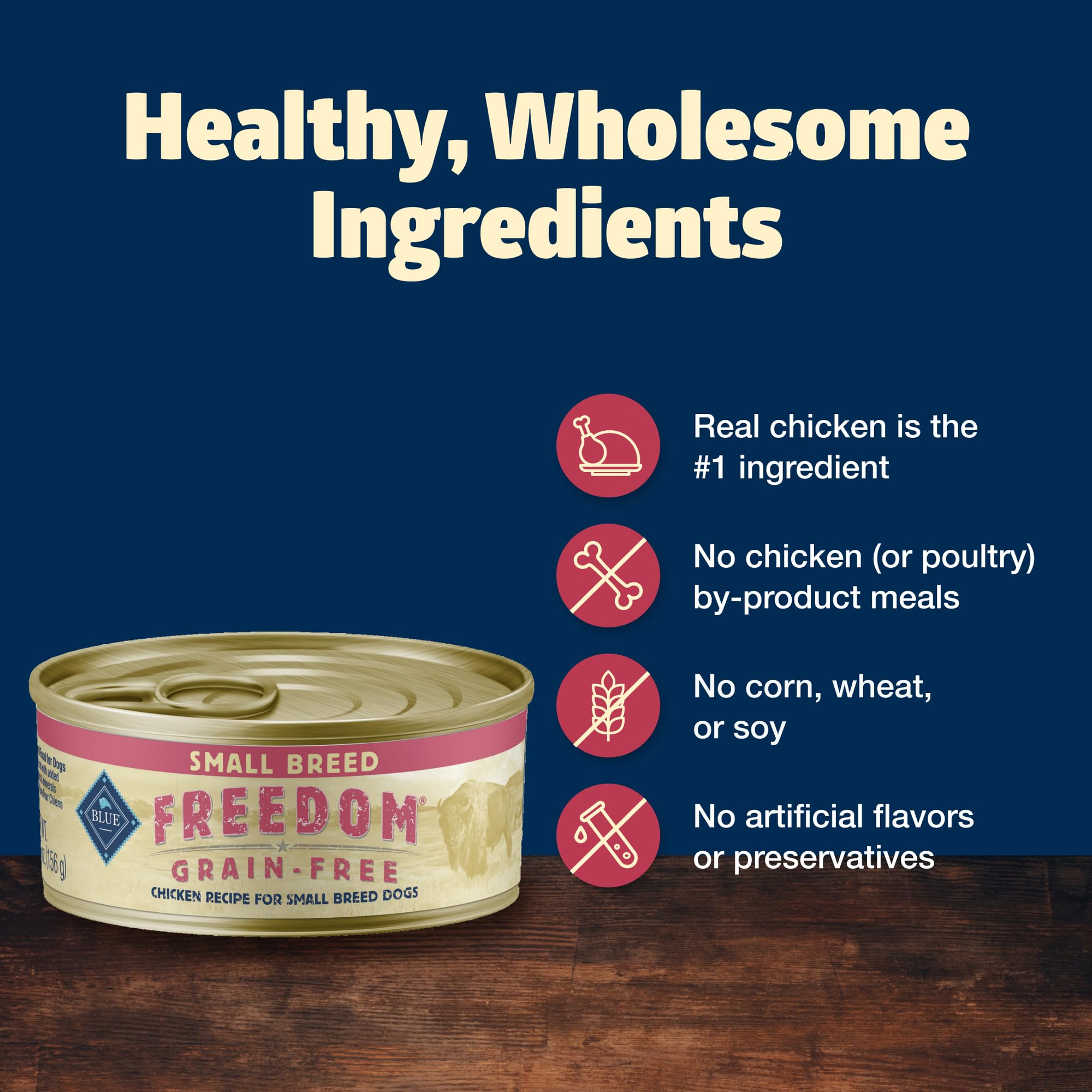 Blue Buffalo Freedom Grain-Free Small Breed Wet Dog Food, Supports High Energy Needs, Made in the USA With Natural Ingredients,