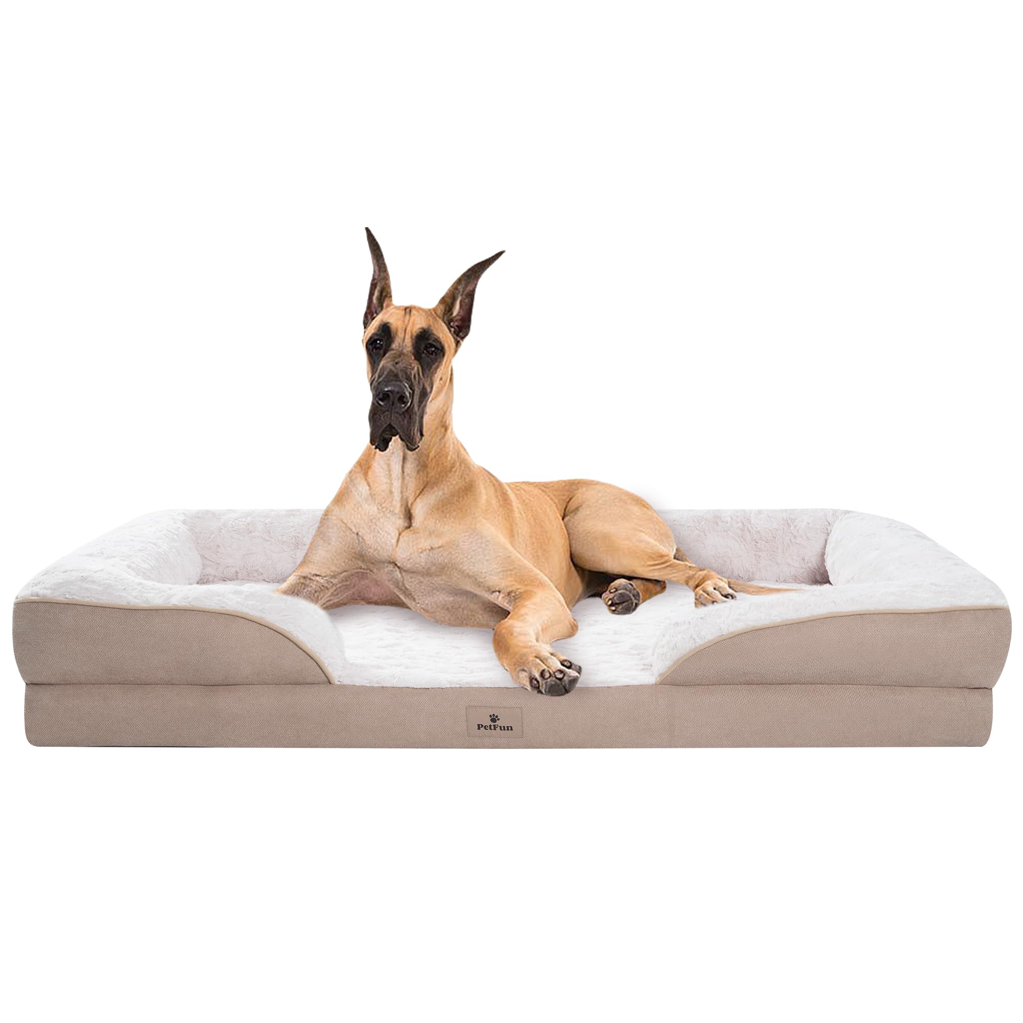 Petfun Xxl Orthopedic Dog Bed - Washable Dog Sofa Beds For Giant Dogs, Supportive Foam Pet Couch Bed With Removable Washable Cov