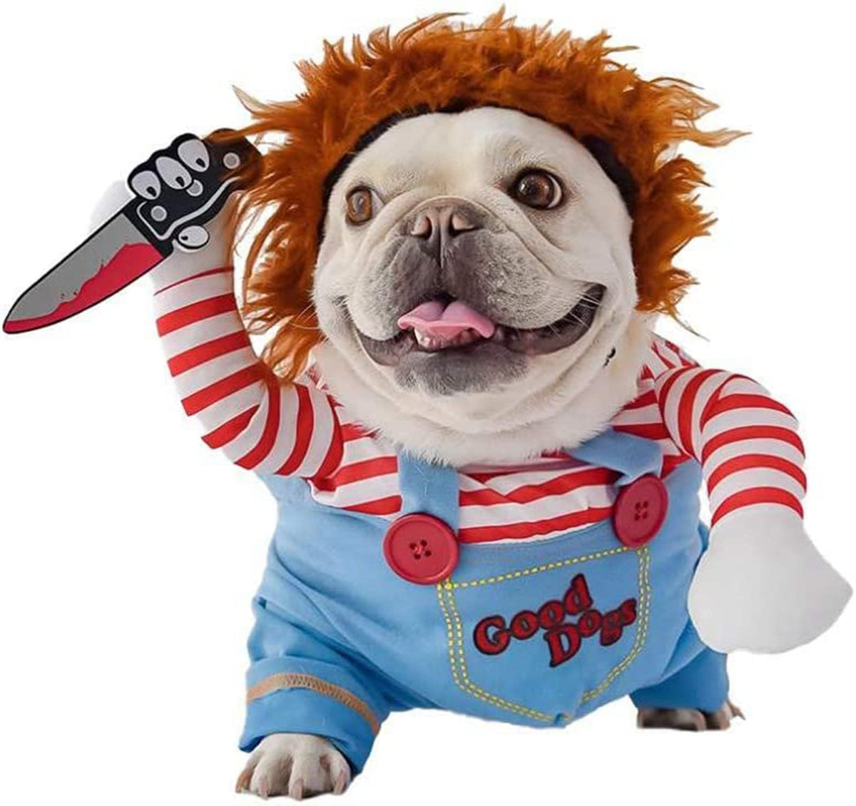 Pet Deadly Dog Costume, Cute Dog Cosplay Halloween Christmas Funny Costume Dog Clothes Party Costume For Small Medium And Large Dogs (Large)