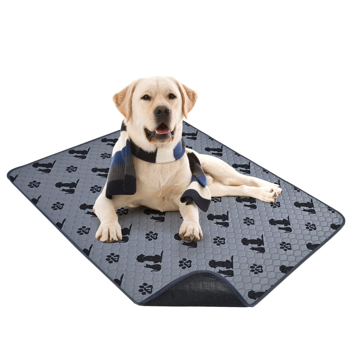 Jumeihui Washable Pee Pads For Dogs, Reusable Pee Pads For Dogs Non Slip,Pet Supplies Dog Pee Pads Extra Large,Playpen,Indoor 72 X 72（Pack Of 1）