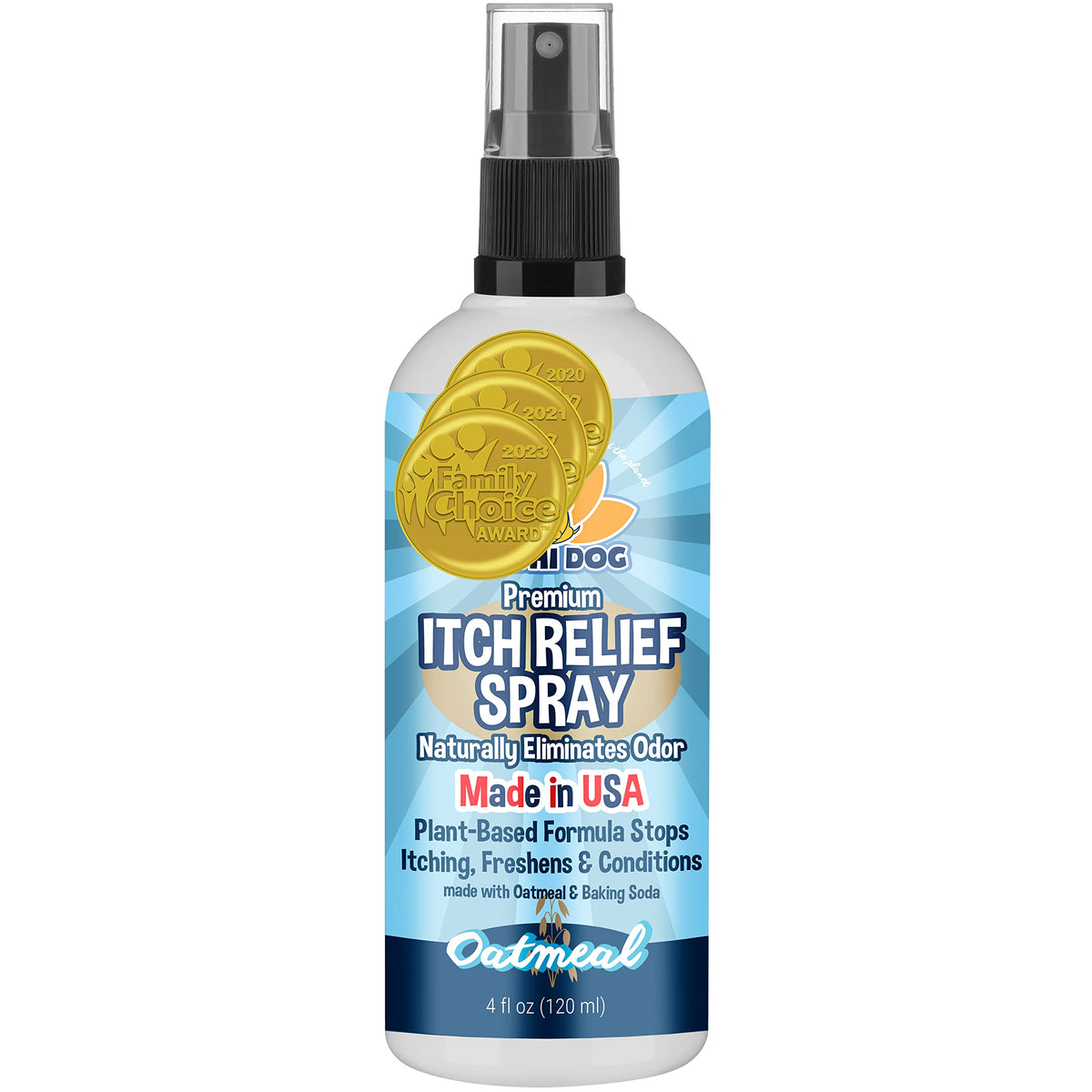 Anti Itch Oatmeal Spray For Dogs And Cats | 100% Natural Soothing Relief For Dry, Itchy, Bitten Or Allergy Damaged Skin Treatment | Professional Quality