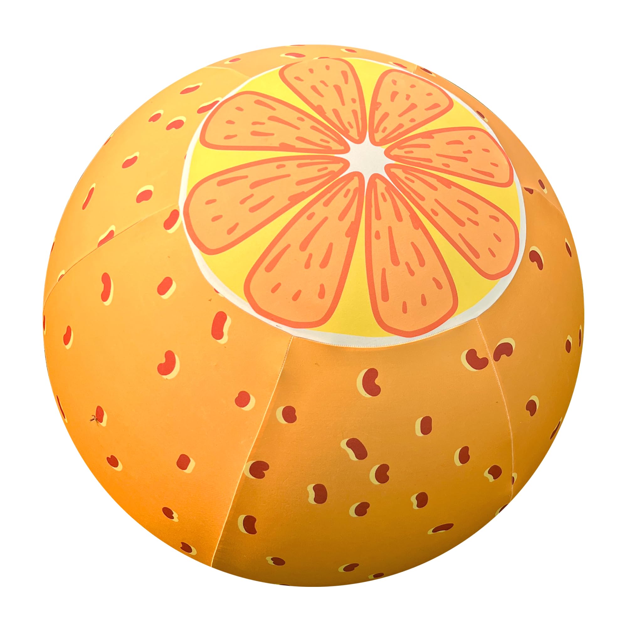 Horzmetnex Horse Ball Cover 30Inch - Stretchable Fabric With Orange Pattern Design,Washable Protector For Equine Therapy, Traini