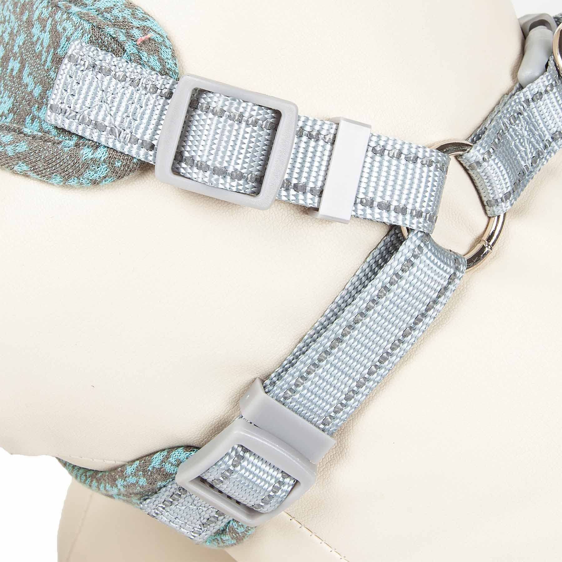 Pet Life ® 'Fidomite' Dog Harness With Built-In Designer Textured Dog Bowtie - Pet Harness With Reversible And Breathable Micro-Mesh And Stainless Steel Dog Leash Connecting Loops