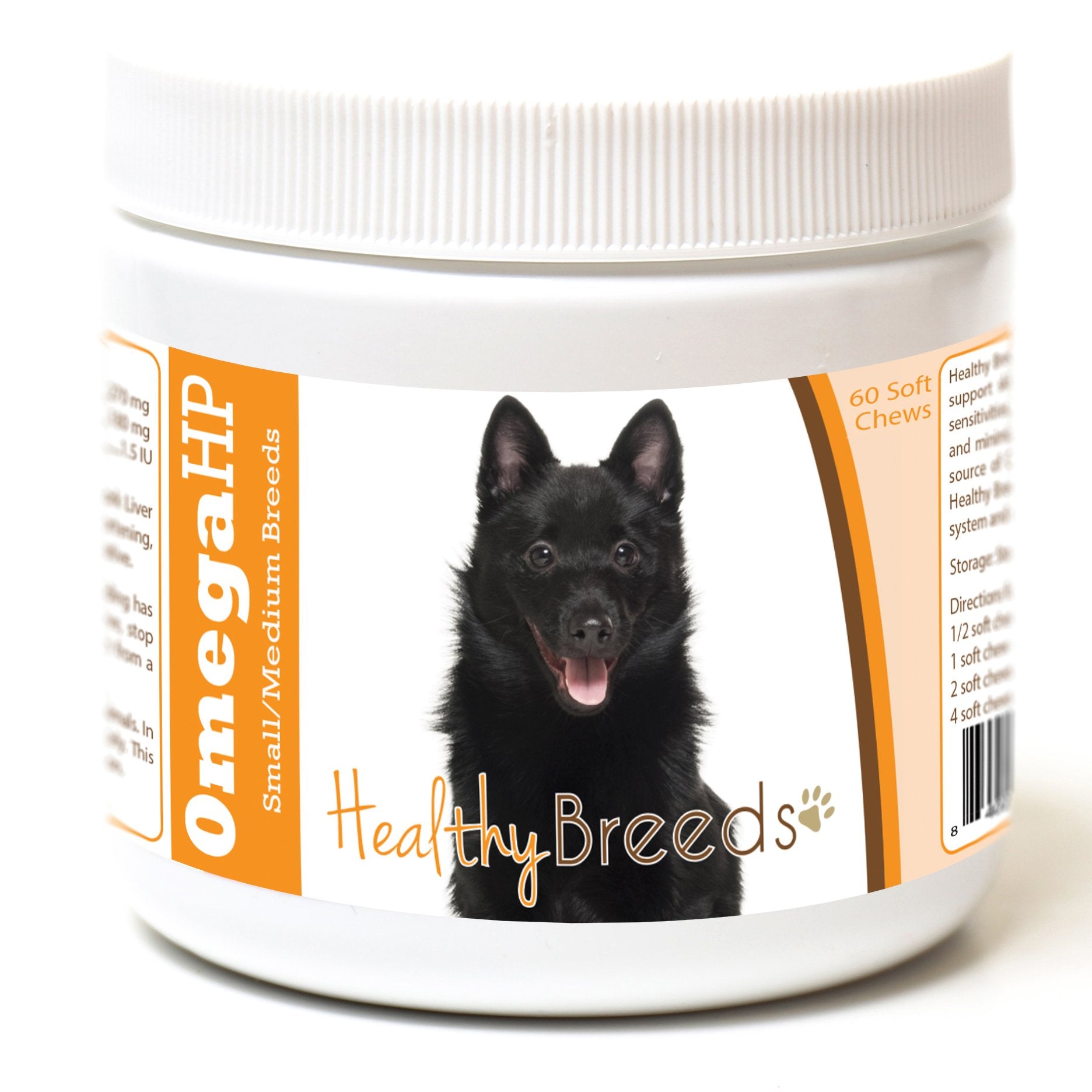 Healthy Breeds Schipperke Omega HP Fatty Acid Skin and Coat Support Soft Chews 60 Count