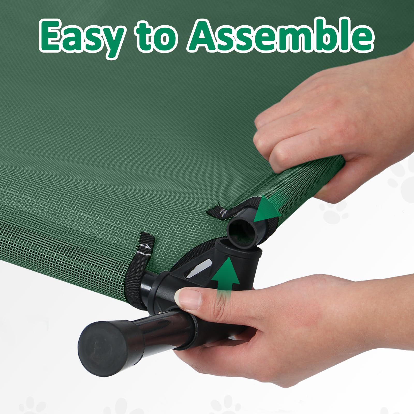 Kmfyzye 51 Inch Xl Elevated Cooling Dog Bed, Xlarge Raised Bed For Dogs With Frame, Breathable Mesh And Anti-Slip Feet, Lifted P