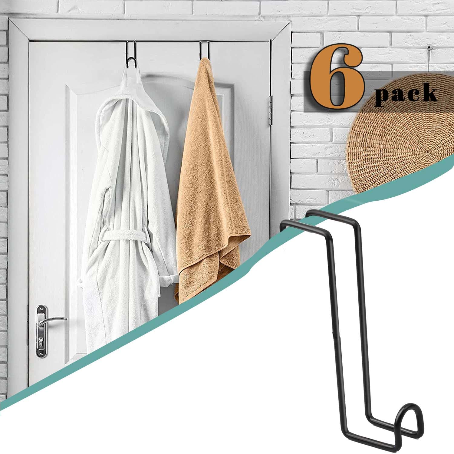 Hdyegy 6Pack 8 Inch Tack Hook Heavy Duty Metal Over Rail Tack Hooks Stall Hooks For Hanging Horse Bridles Halters And Buckets