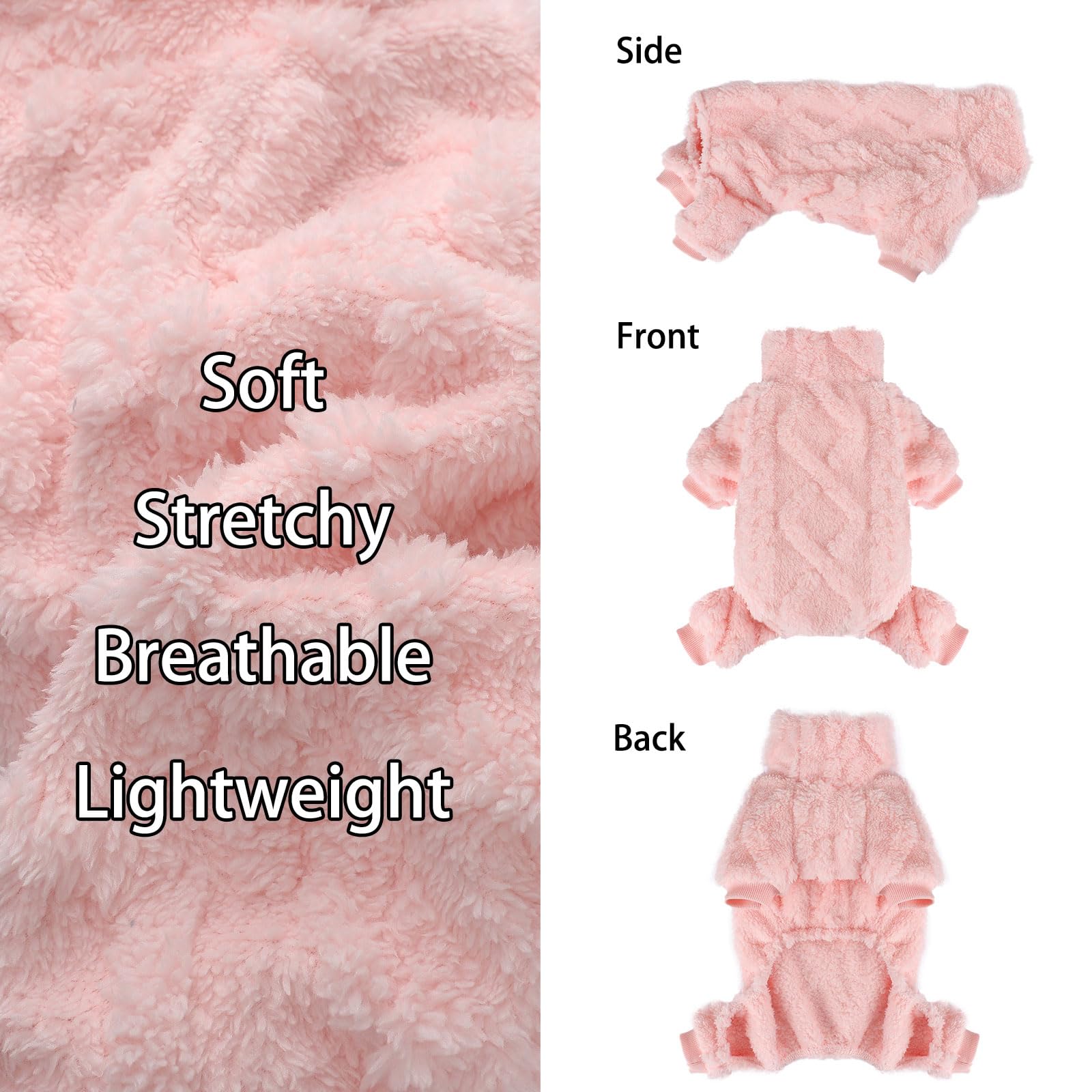 Dog Sweater Fleece Turtleneck Spring Valentine'S Day Dog Clothes For Small Dogs Girls Boy, Warm Fleece Dog Pajamas Onesies, Pet