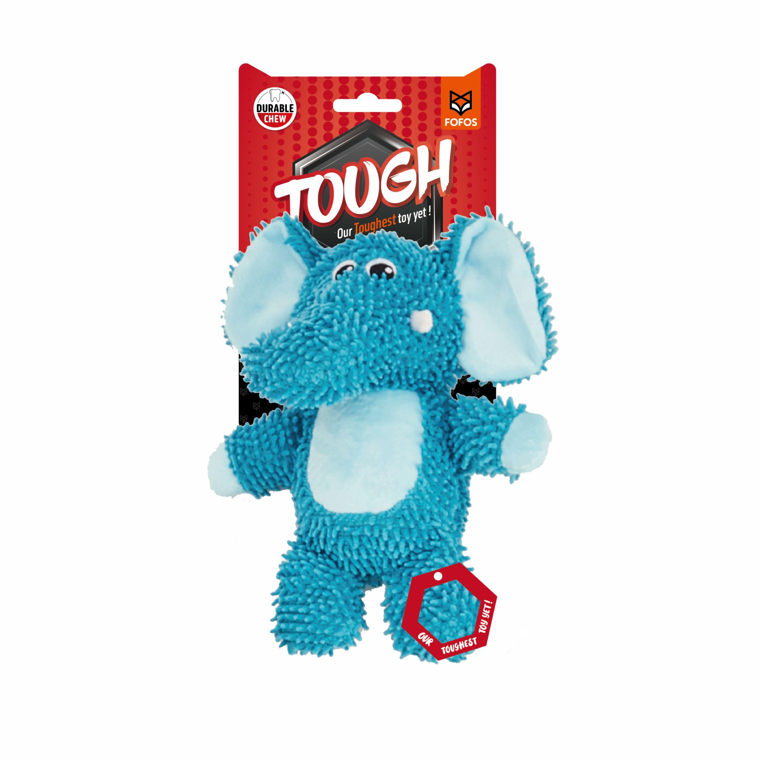 Barkbutler X Fofos Tough Elephant Plush Dog Toy  Soft & Squeaky Toys For Dogs, Dog Toys For Medium Dogs (520Kgs)  Blue