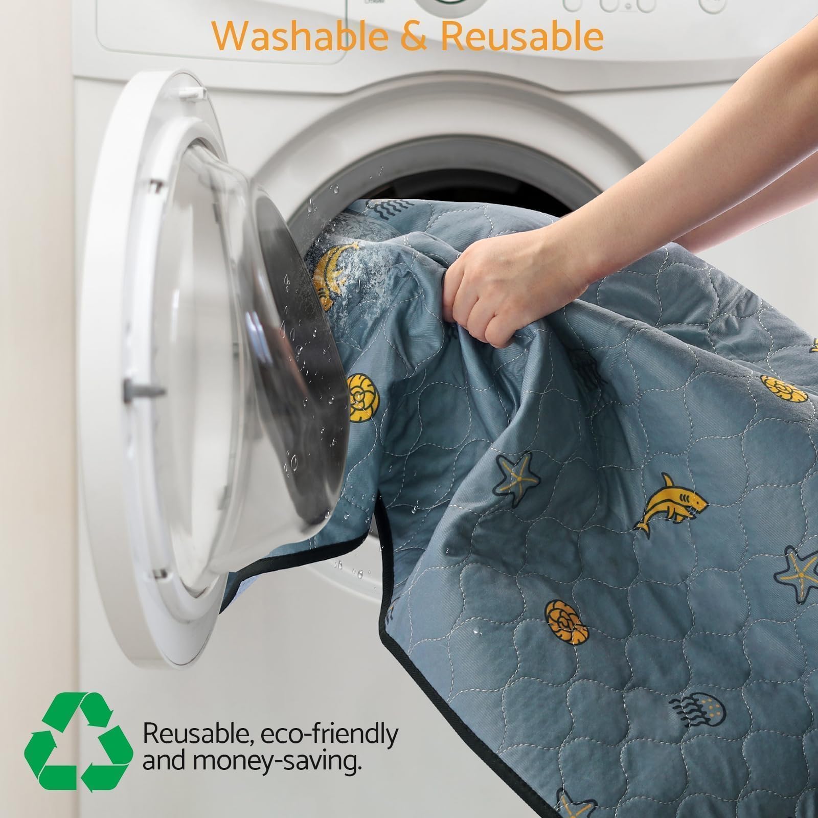 Maxetodo 31x36 2pack Reusable Dog Pads & Washable Puppy Pee Pads with 2 Straps,Super Absorbent,Leak-Proof & Machine Washable Pet
