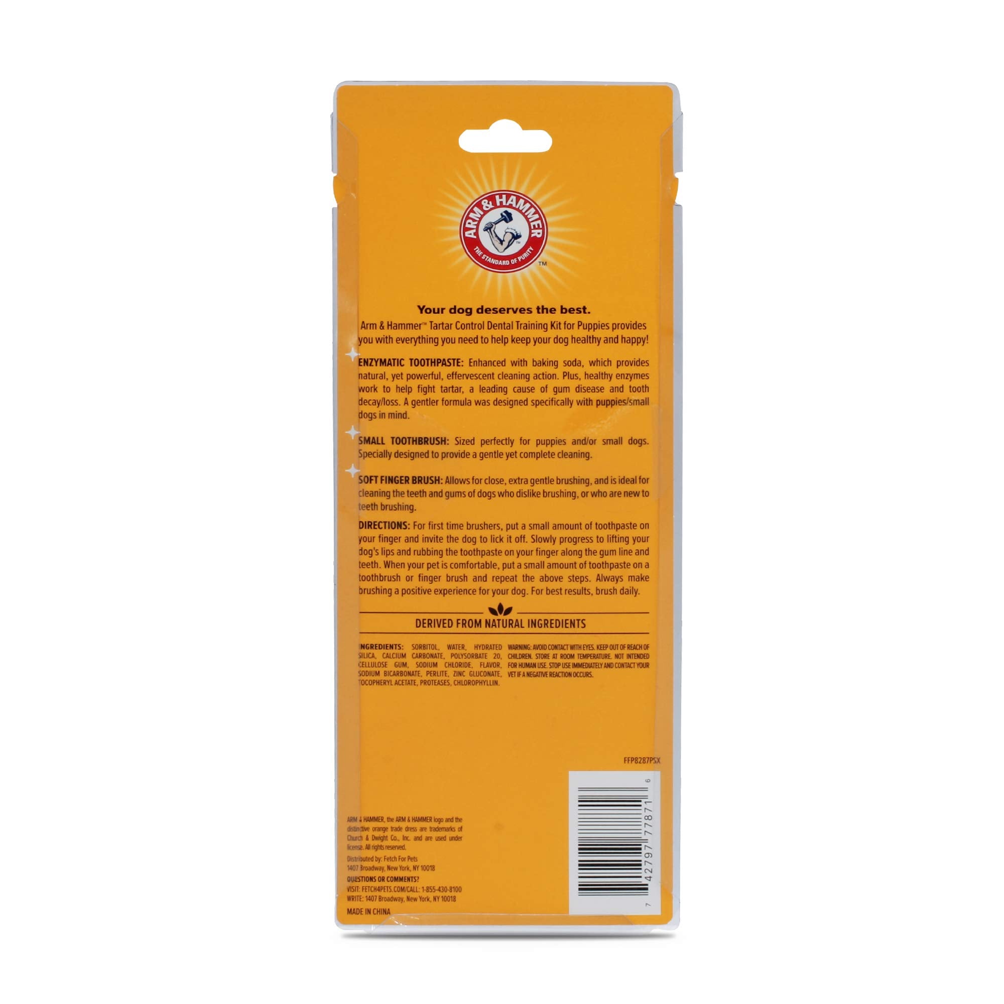 Arm & Hammer for Pets Tartar Control Dental Training Kit for Puppies | Dog Toothbrush, Toothpaste, & Fingerbrush, Total Kit for