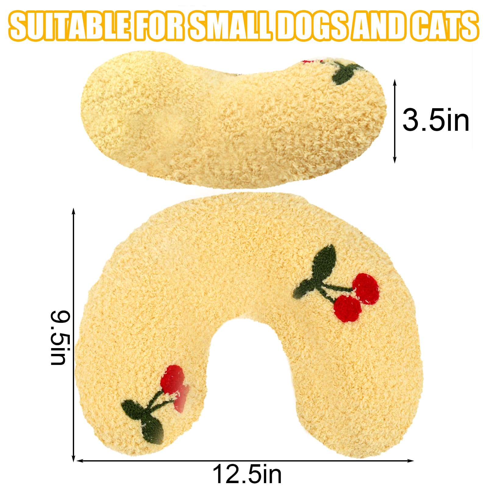 Baborui Large Dog Calming Pillow For Dogs, U Shaped Dog Neck Pillow For Joint Relief Sleeping Improve, Machine Washable Pet Pill